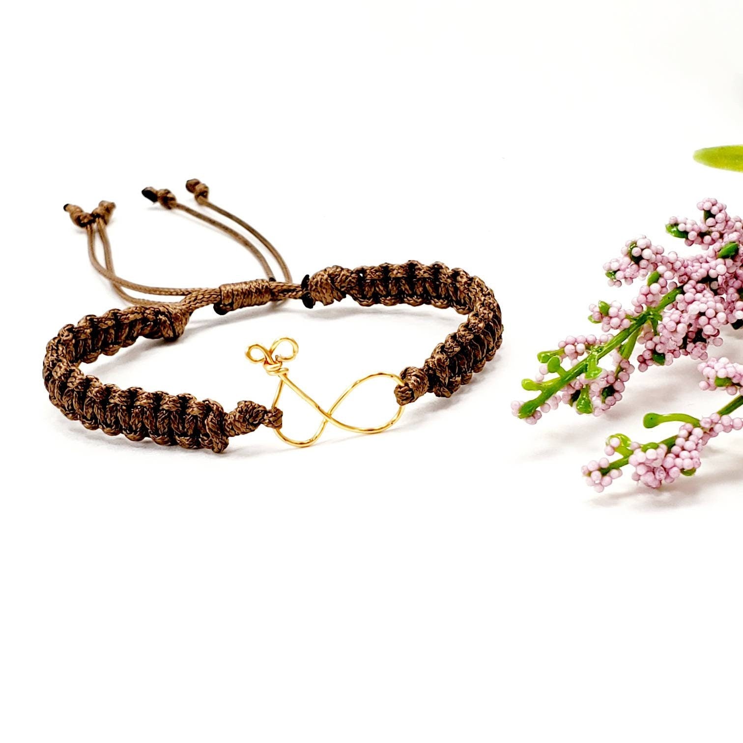 Dainty Bracelet, Flat Macrame Wax Cord Bracelet, Friendship Bracelet, Adjustable Bracelet, Femme Bracelet, Best Friend Bracelet Waterproof