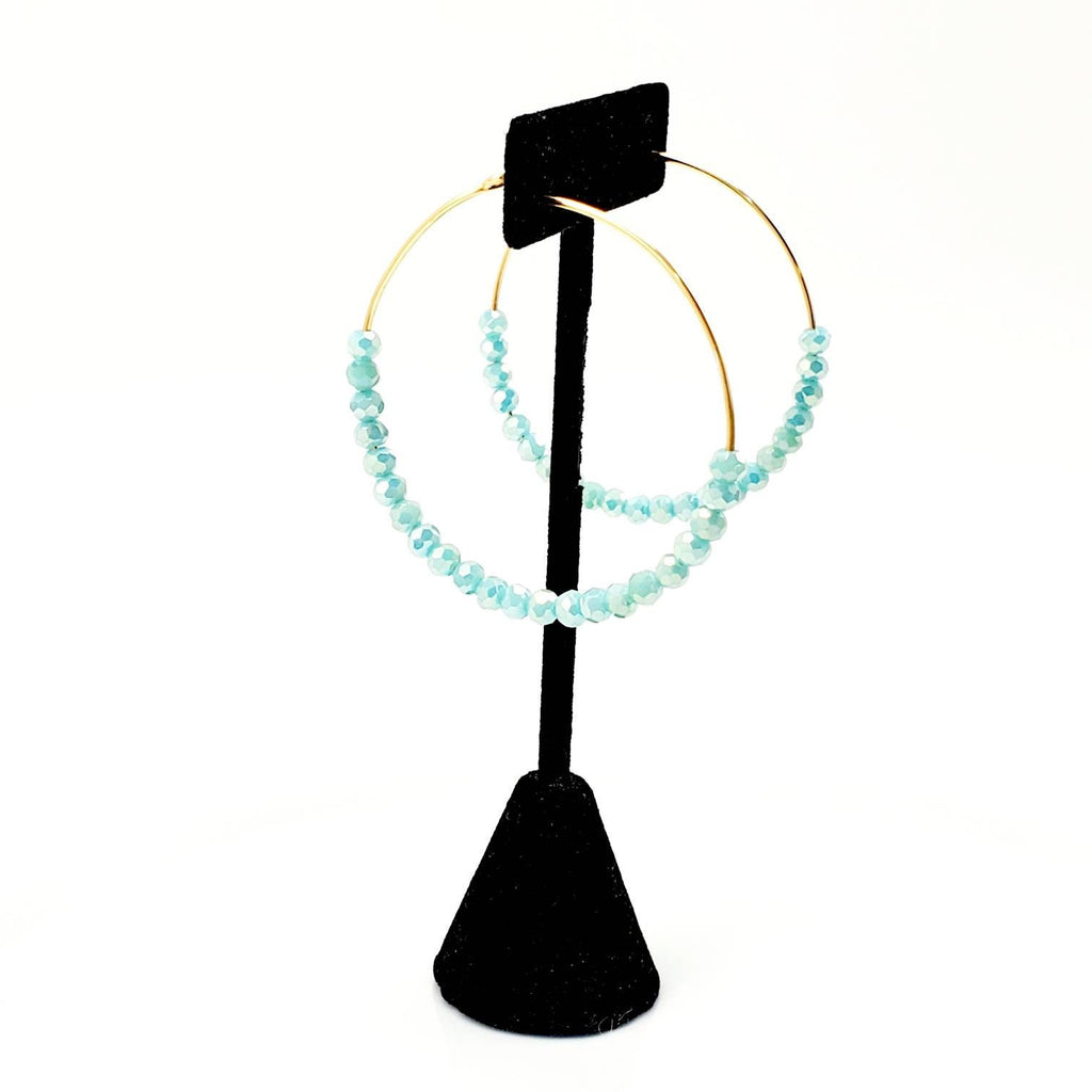 Christmas Aquamarine Earrings, Raw Stone Earrings, Hoop Earrings With Charm, Dainty Hoop Earrings, Gold Filled Hoop Earrings, Raw Aquamarine