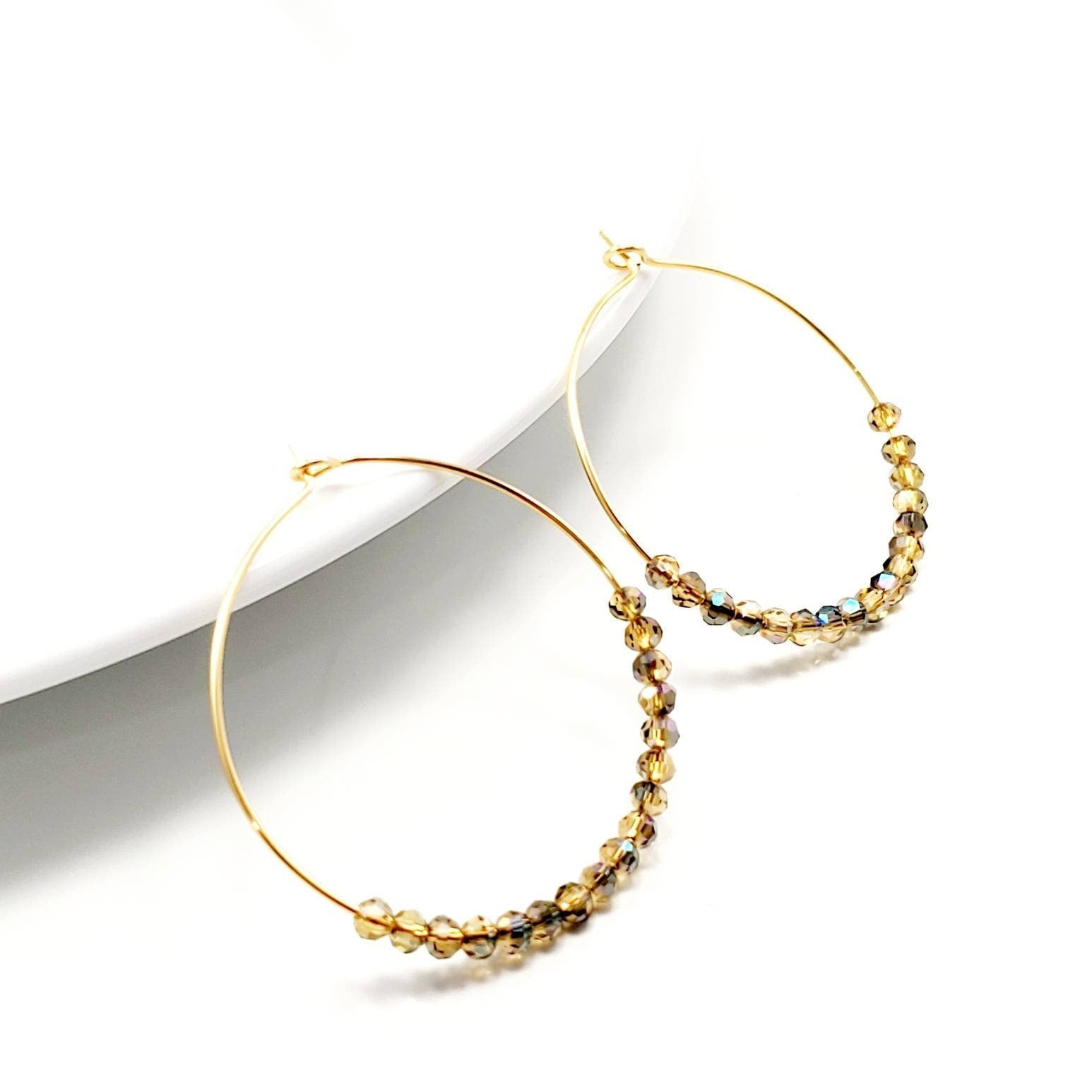 Big Hoop Earrings, Hoop Earrings With Charm, Thin Hoop Earrings, Dainty Hoop Earrings, Dainty Gold Hoop Earrings, Gold Filled Hoop Earrings