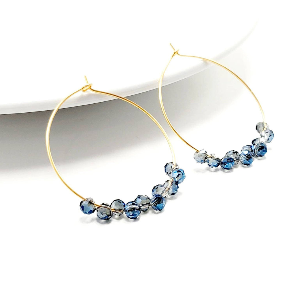 Thin gold hoop, Crystal hoop earrings, Large Thin hoop earrings,  Earring hoop thin,Thin gold hoop earrings, Hoop minimalist earrings