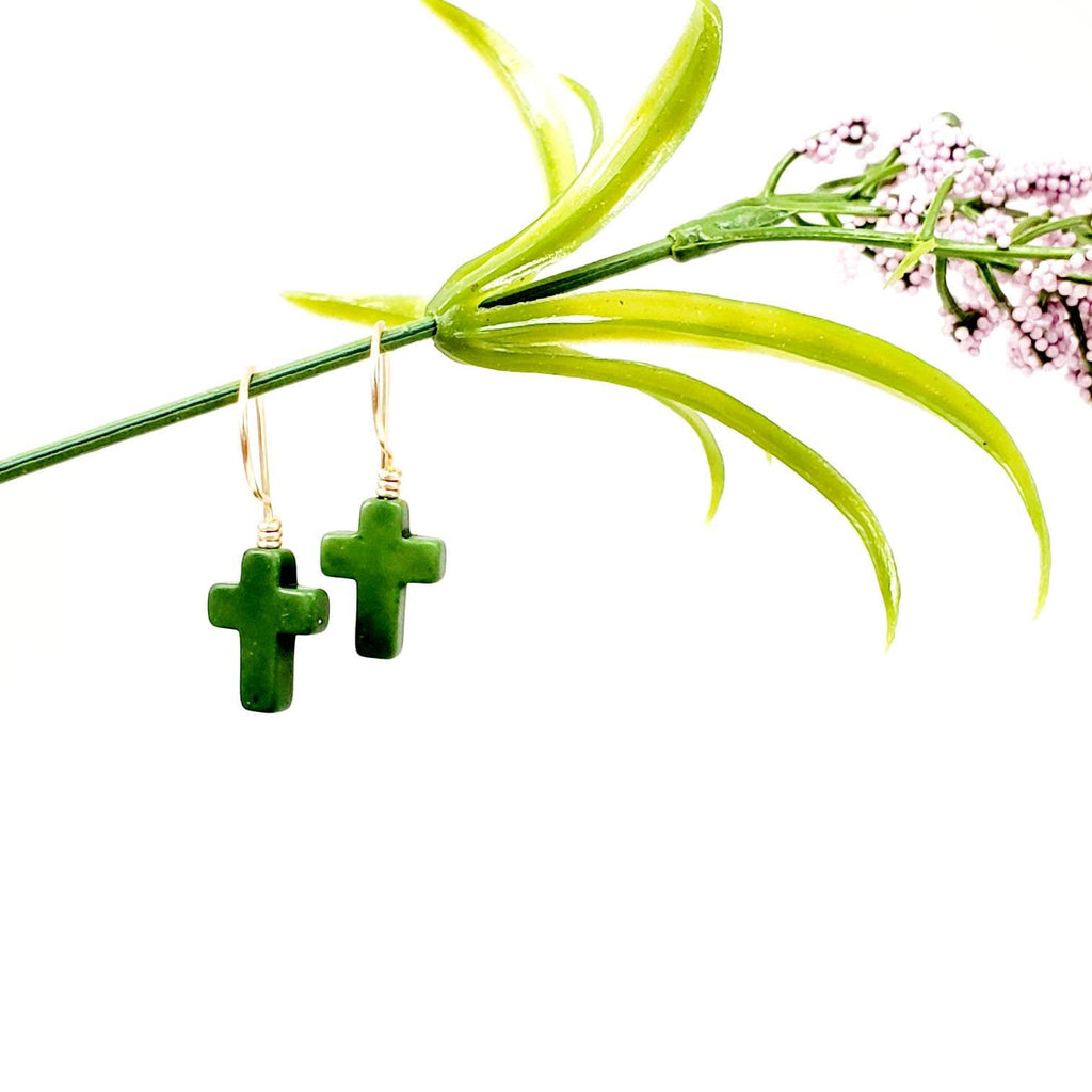 Cross Earrings, Dainty Earrings, Dropping earring, Minimalistic Earrings, Religiously Christian-Giftful, Faithful jewelry, Gifts for-her