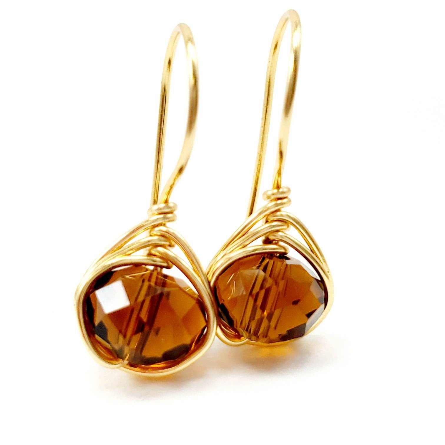 Dainty gold earring, Amber earrings drop, Tini earrings, Minimalist earrings, Dropping earrings, Gifts for-Her, Giftful moms, Wife gifte
