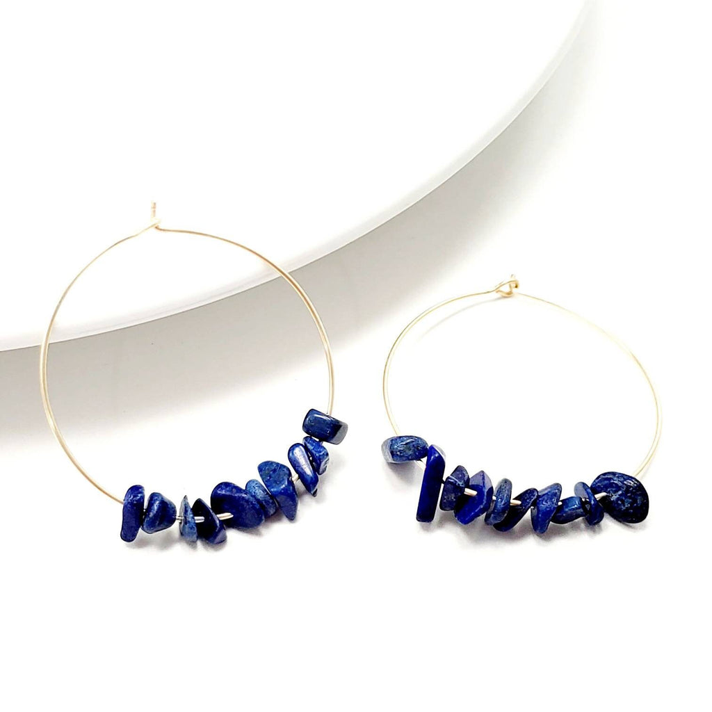Lapis lazuli earrings, Dainty earrings, September Birthstone, everyday earrings, silver lapis jewelry, minimalist bridesmaid earring