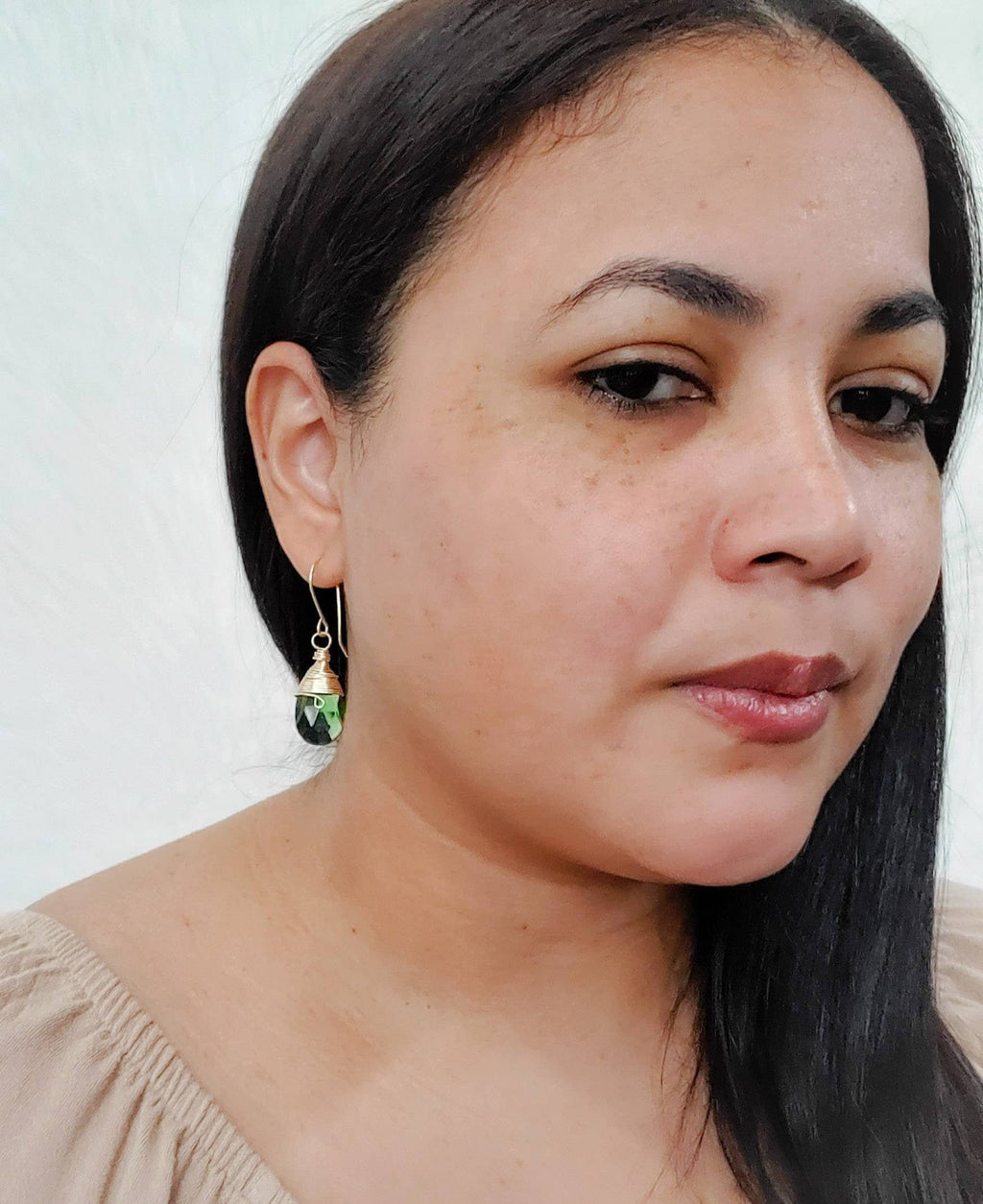 Emerald Earrings Dangle,Dainty Teardrop Earrings,Jade Earrings For Women,Long Bridal Earrings,Emerald Bridal Earrings,Emerald Drop Earrings