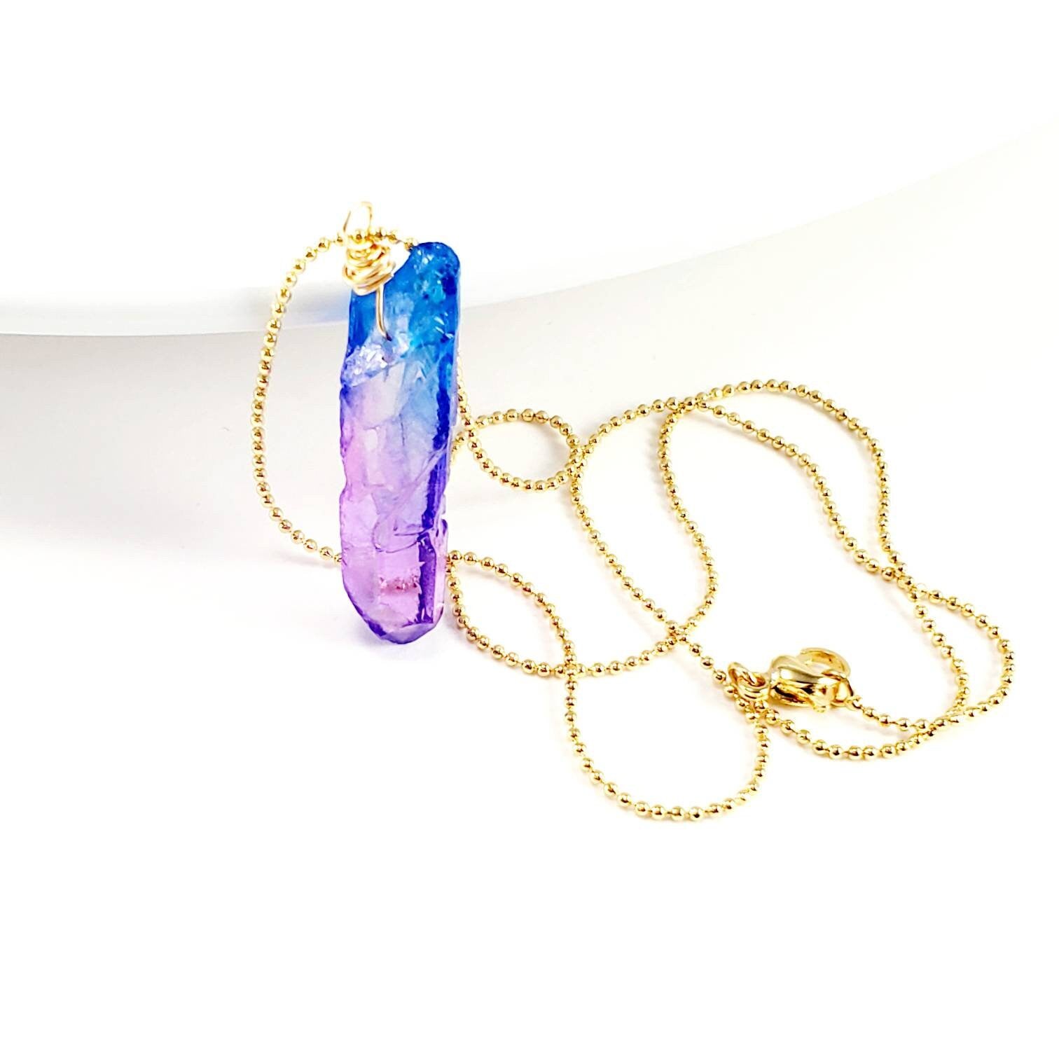 Raw Pink Quartz Necklace, Rose Quartz Pendant, Gold Filled Choker Necklace, First Anniversary Gift For Her, 21st Birthday Gift For Her