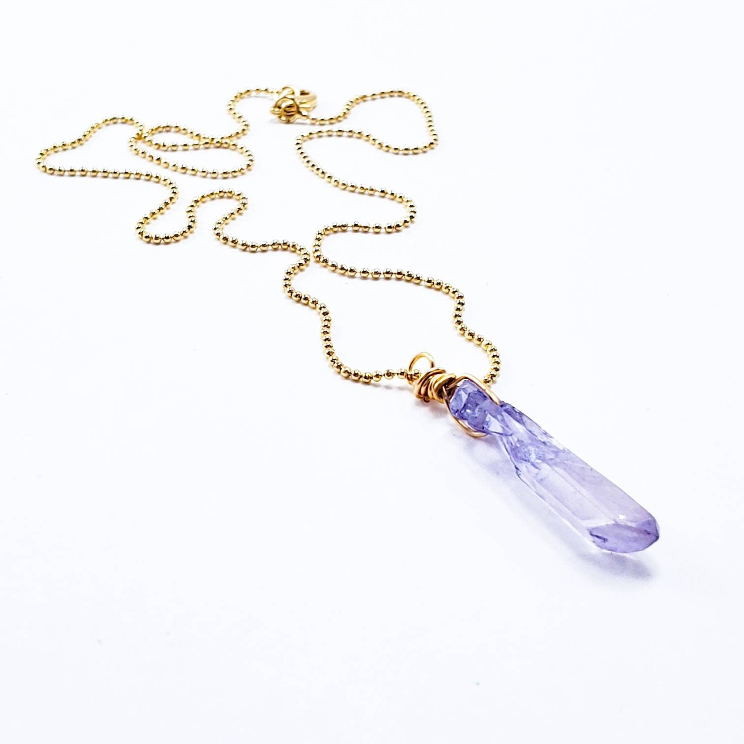 Raw Crystal necklace, Thin necklace chain, Dainty crystal necklace, Necklaces minimalistic, Motherly gifted, Gifts for-her, Christma gift