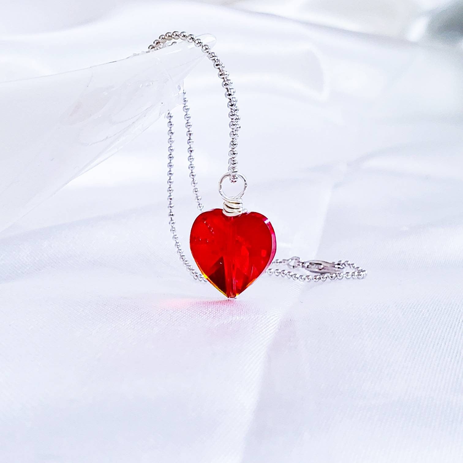 Red heart necklace,Tiny Heart Necklace, Red Stone Heart Pendant, Small heart necklace, Dainty gold necklace, Valentines Day Gift necklace