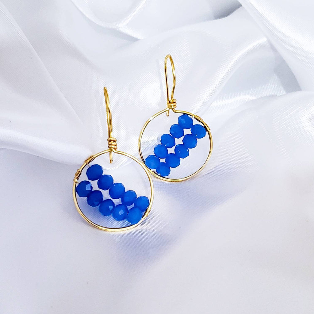 Thin hoop earrings, Crystal hoop earrings, Unusual earrings, Thin gold hoops, Employee Christmas gifts, Christmas gifts for coworkers women