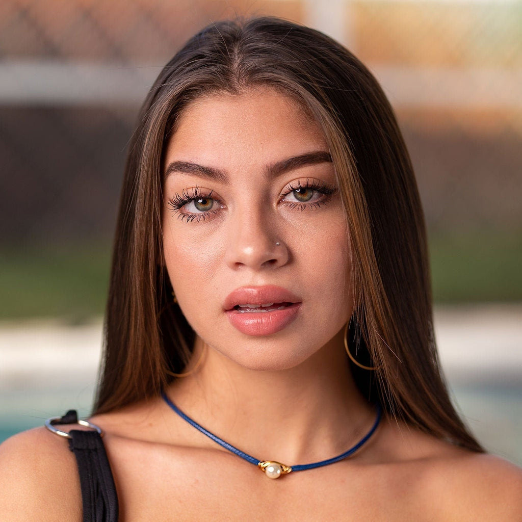 Set Hoop Earrings & Pearl Choker