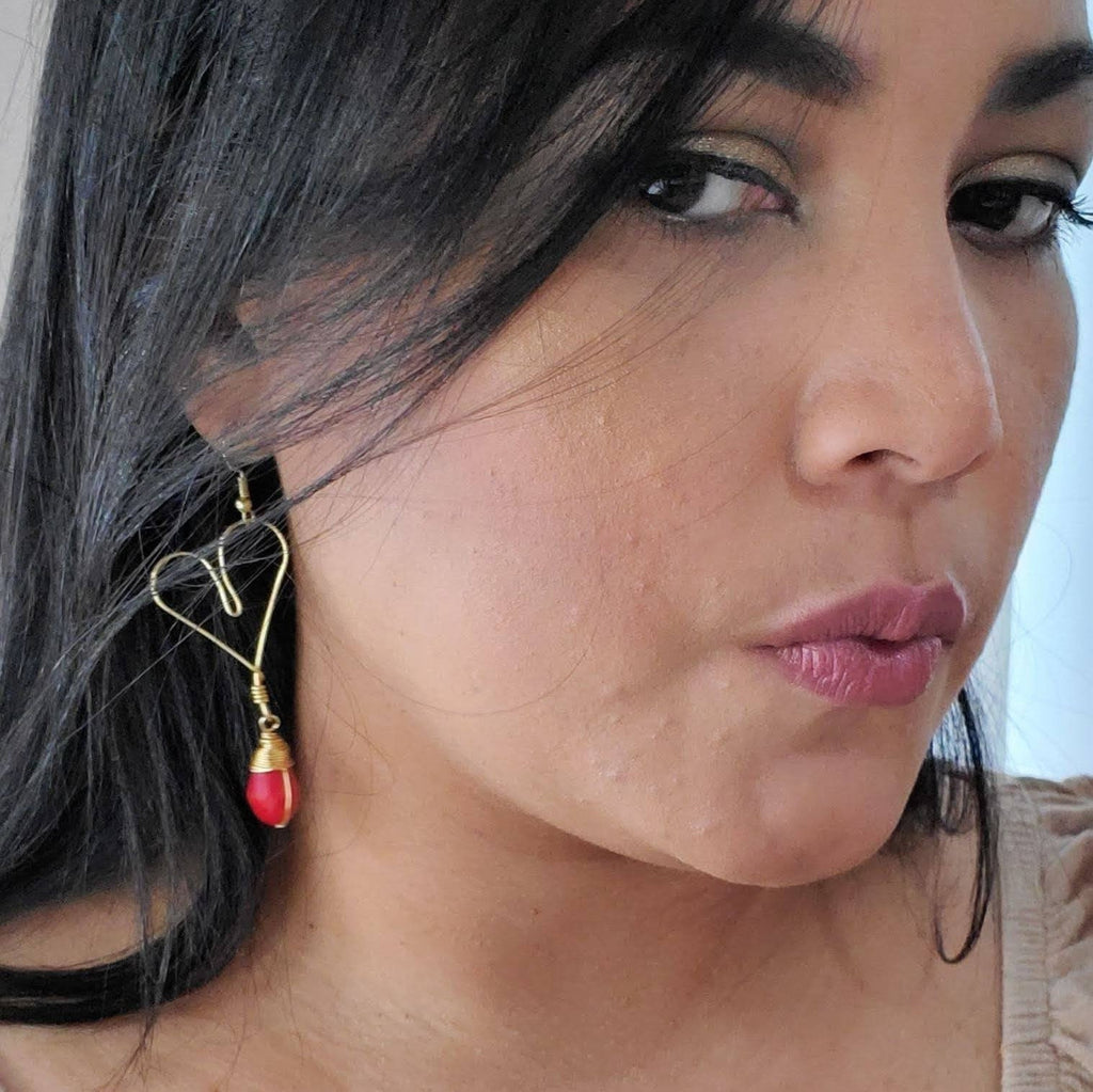 Heart hoop earrings, Hoop Earrings Large Heart Geometric Hoops Thin Delicate Gold Rose Gold Heart Shaped Valentines Day Gift, Heart Earrings