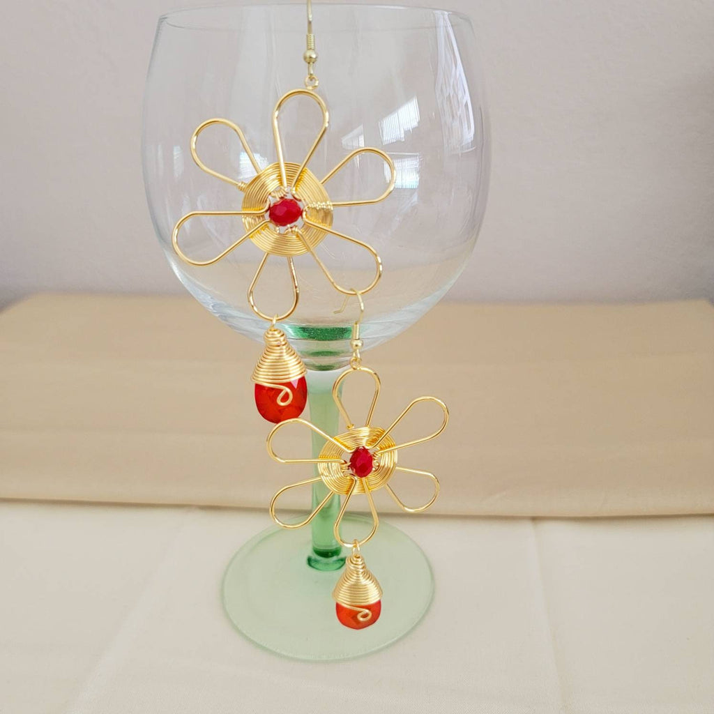 Daisy earrings, flowered earrings, earrings birth flower, birth flower, flower-giftful, flowered gifted earrings,giftful sister,mama giftful