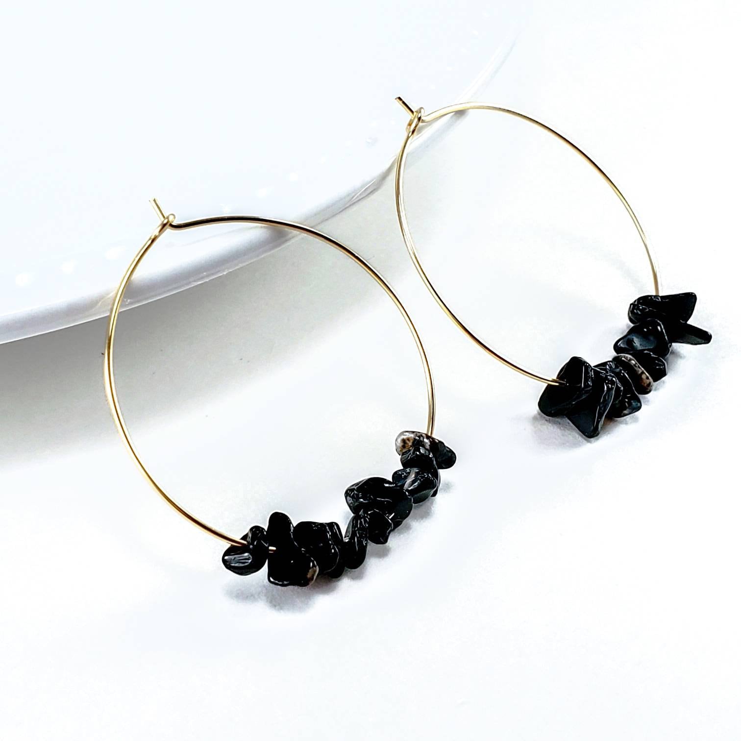 AGATE hoop earrings, Thin Gold Hoop Earrings, Gold Filled Hoop, Large hoop earrings, Big Hoop Earrings, Crystal Earrings, gifted giftful her