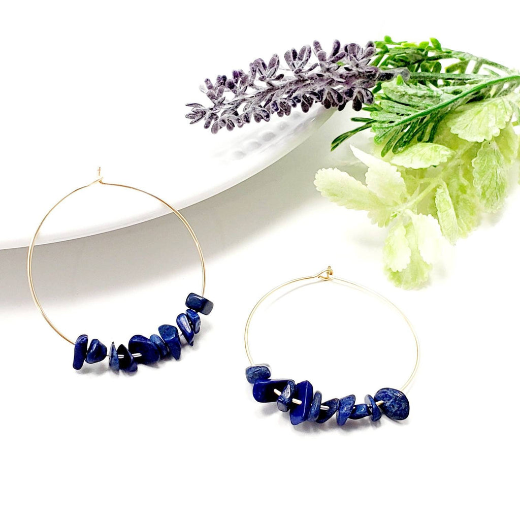 Lapis lazuli earrings, Dainty earrings, September Birthstone, everyday earrings, silver lapis jewelry, minimalist bridesmaid earring
