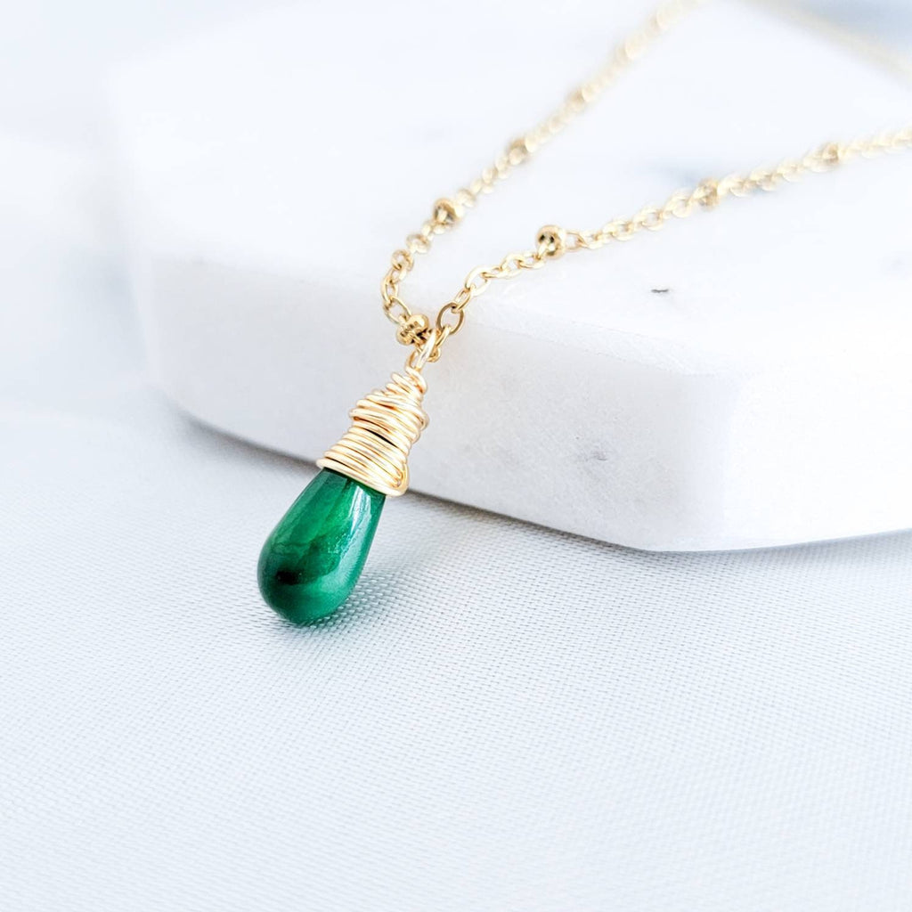 Dainty Jade Pendant Necklace, Natural Green Jade Necklace, Delicate Jade Necklace, Healing Crystal Jade Necklace, Gold jade Thin chain