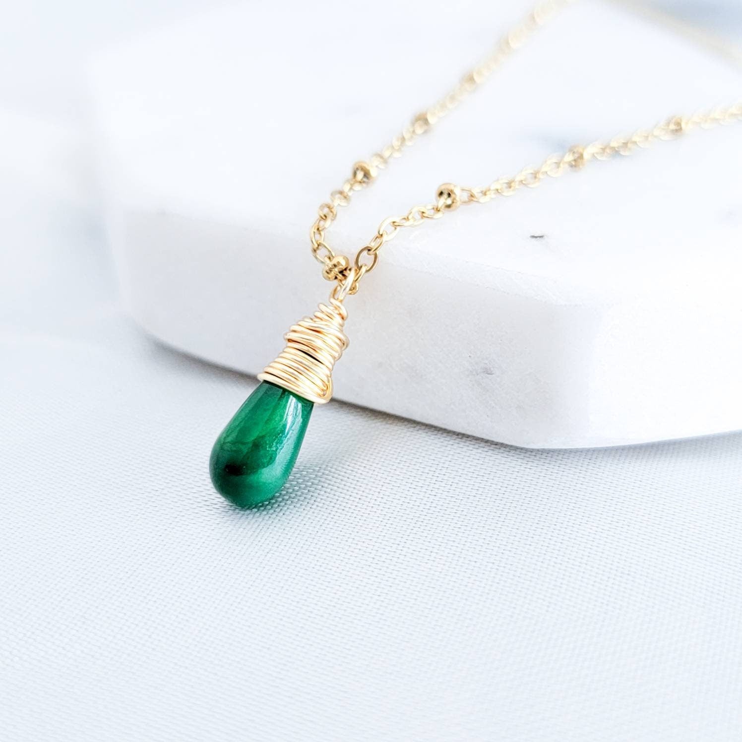 Dainty Jade Pendant Necklace, Natural Green Jade Necklace, Delicate Jade Necklace, Healing Crystal Jade Necklace, Gold jade Thin chain