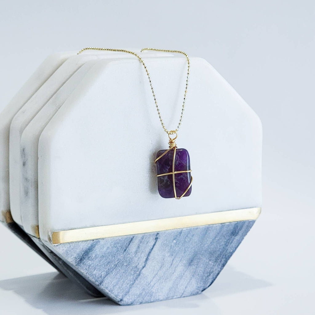 Amethyst Necklace, Dainty thin necklace, Thin gold necklace, Necklaces minimalistic, Motherly gifted, Christmas  giftful, Gifts for-her