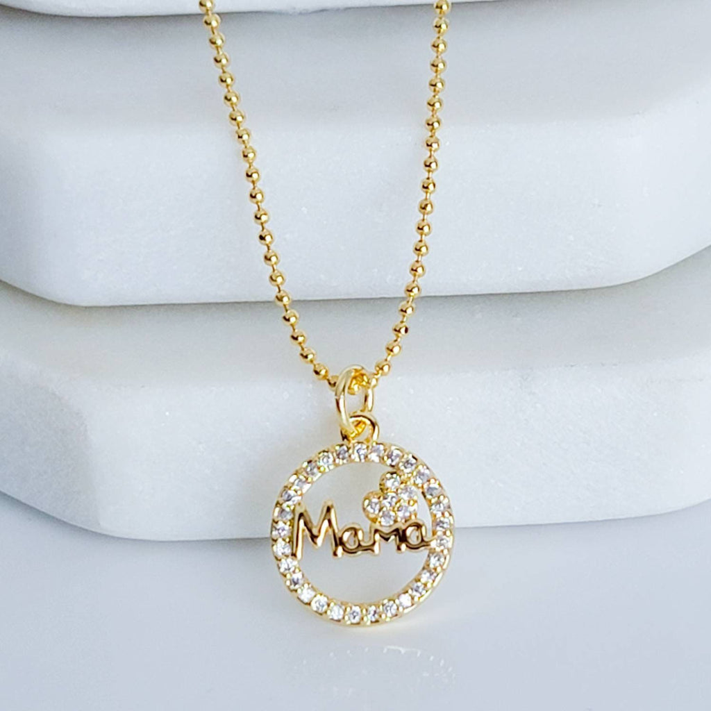 Mama Necklace, Mom Necklace, chain thin necklace, thin gold necklace, gifted mom necklace, dainty thin necklace, giftful valentines