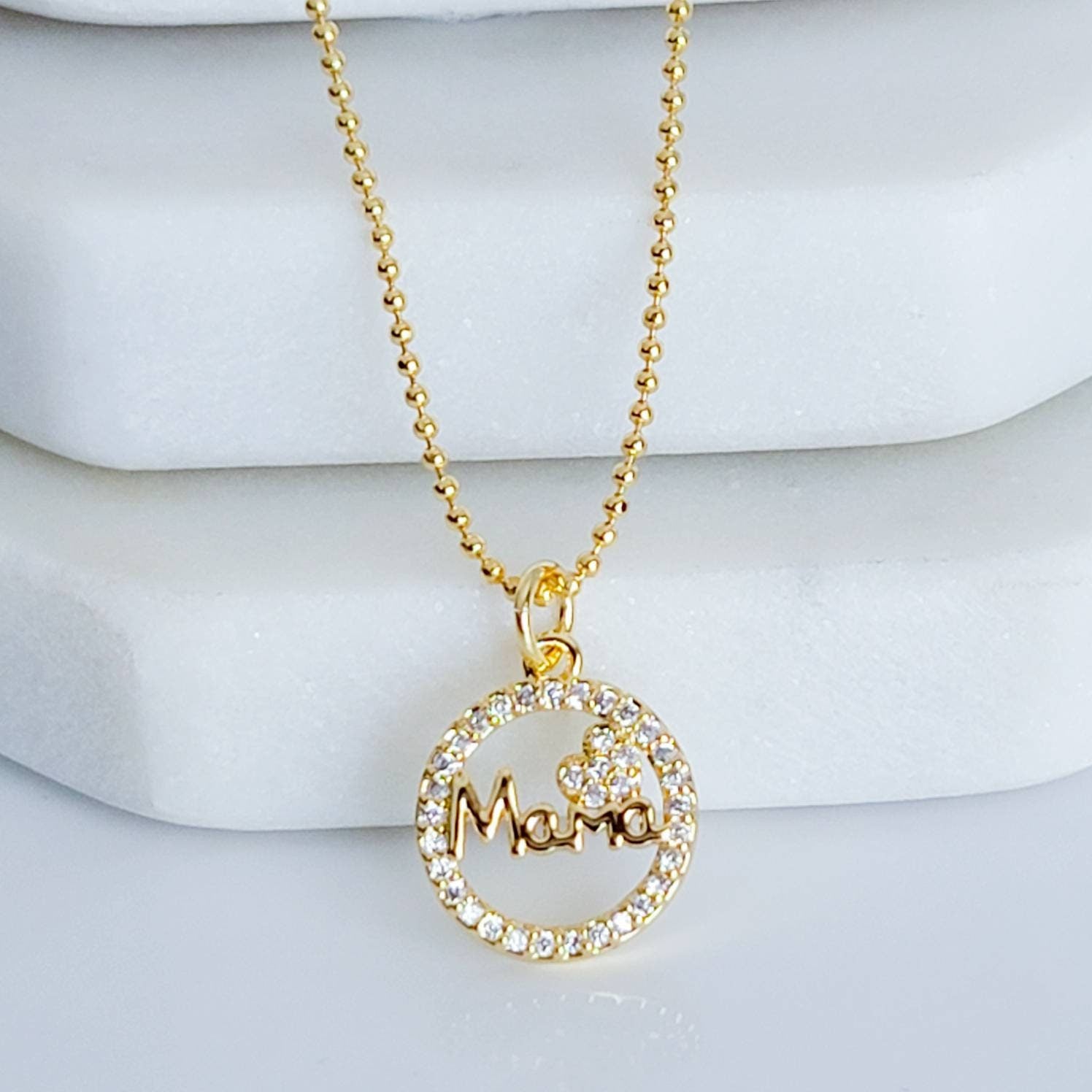 Mama Necklace, Mom Necklace, chain thin necklace, thin gold necklace, gifted mom necklace, dainty thin necklace, giftful valentines
