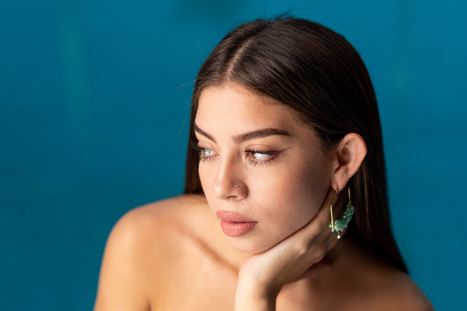 Hexagon Hoop Earrings, Beaded hoop Earrings, Unique hoop earrings, Thick hoop earrings, CHUNKY HOOP EARRINGS, Large hoop earrings,