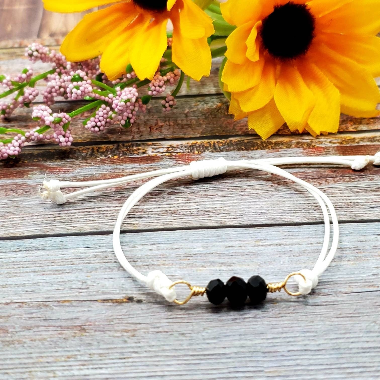 Wax cord bracelet-friendship bracelet, Waterproof Bracelet, String Bracelet, Adjustable Bracelet, Surfer Bracelet, Beachy Bracelet, Handmade
