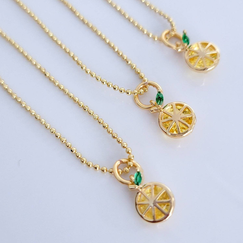 Fruit necklace, Orange slice necklace, Orange Charm, Fruit Charm, Orange Fruit Charm, gift for wife, fruit jewelry, giftful valentines