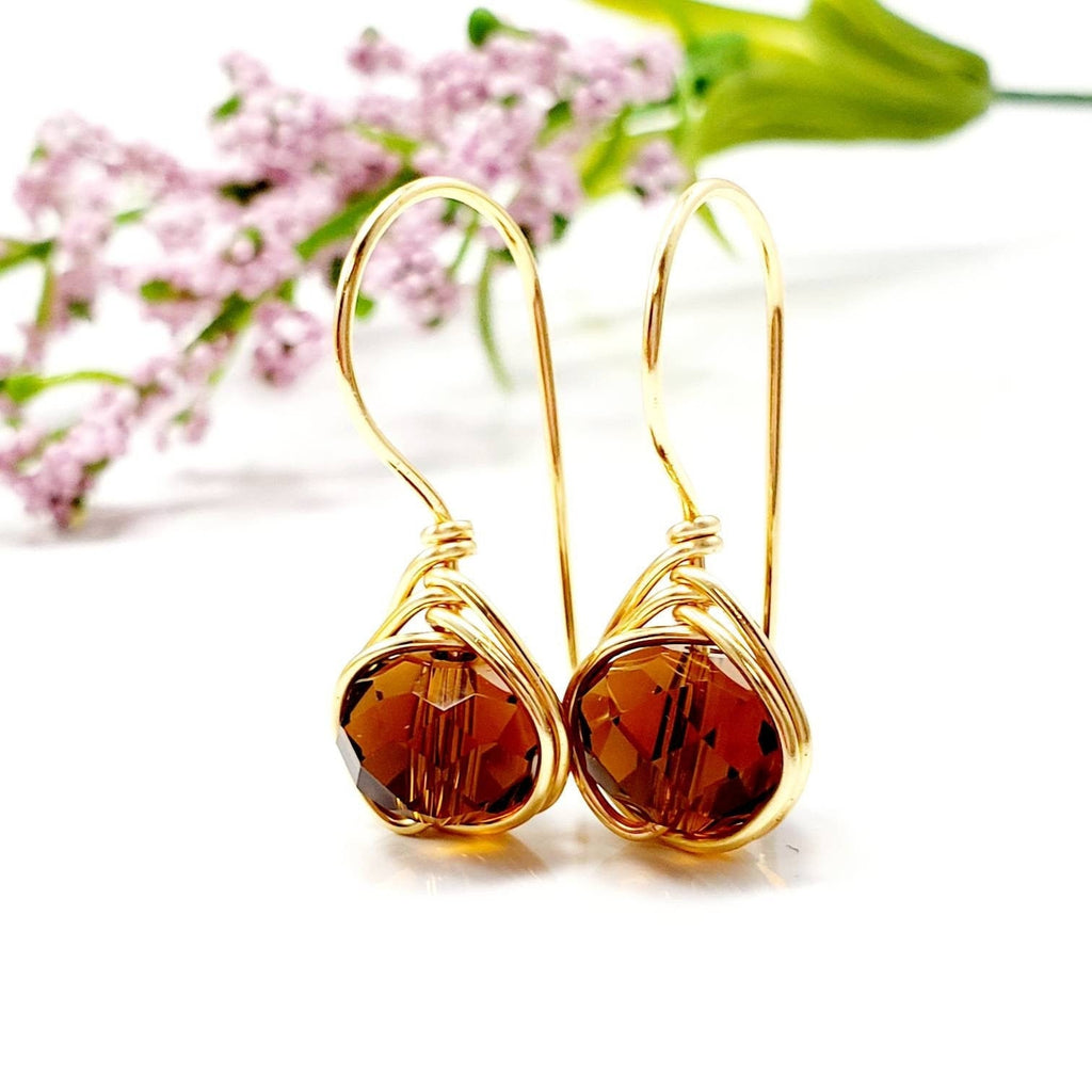 Dainty gold earring, Amber earrings drop, Tini earrings, Minimalist earrings, Dropping earrings, Gifts for-Her, Giftful moms, Wife gifte