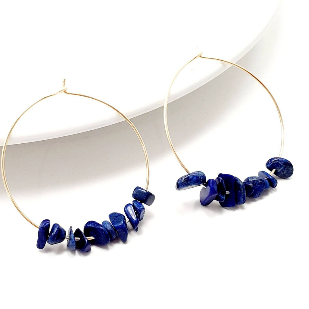 Lapis lazuli earrings, Dainty earrings, September Birthstone, everyday earrings, silver lapis jewelry, minimalist bridesmaid earring