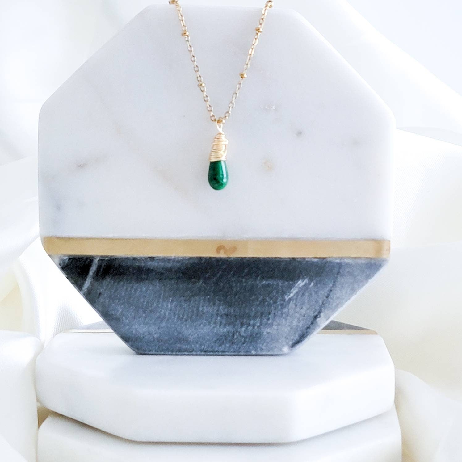 Dainty Jade Pendant Necklace, Natural Green Jade Necklace, Delicate Jade Necklace, Healing Crystal Jade Necklace, Gold jade Thin chain