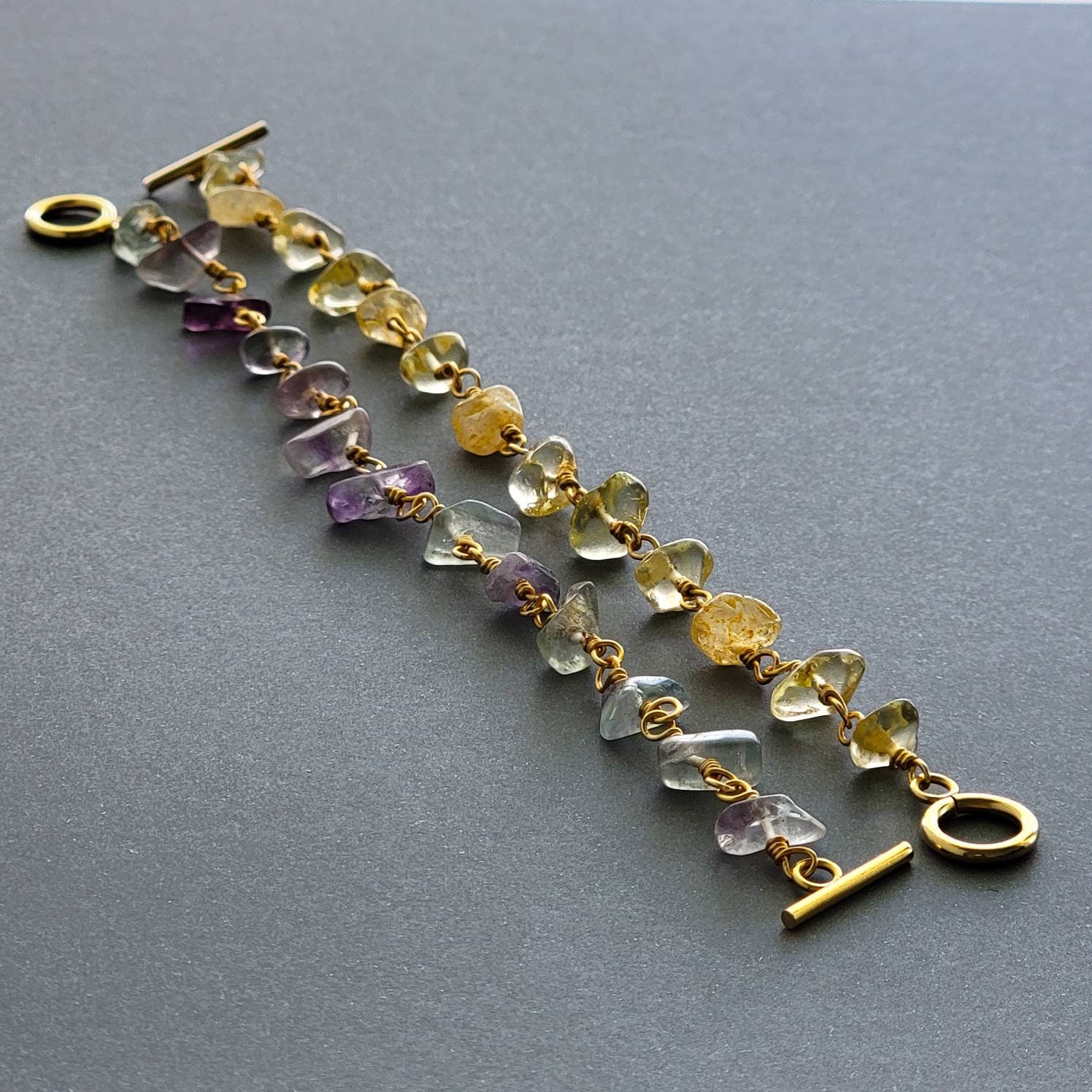 Citrine Bracelet | Dainty Minimalist Birthstone Bracelet, Birthday Gift