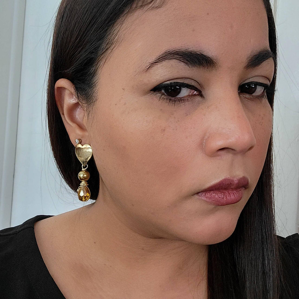 Brown Drop Earrings, Tear drop earrings, Autumn dangle earrings, Topaz drop earrings, Chocolate Brown Earrings, Fall wedding ideas