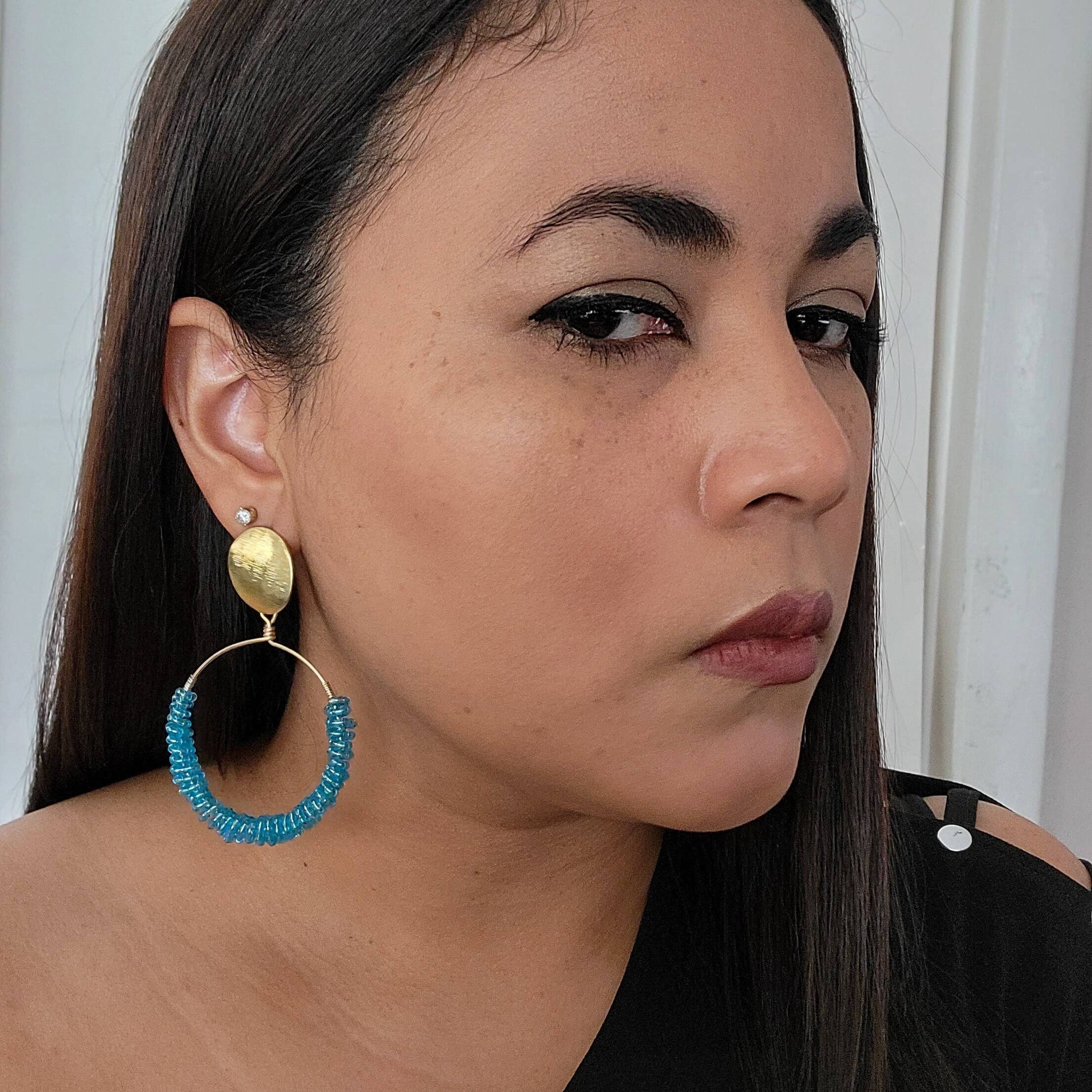 Beaded Hoop gold Chunky, seed bead earrings, Chunky hoop earrings, Large hoop earrings, Gold filled hoop earrings hoop beaded earrings