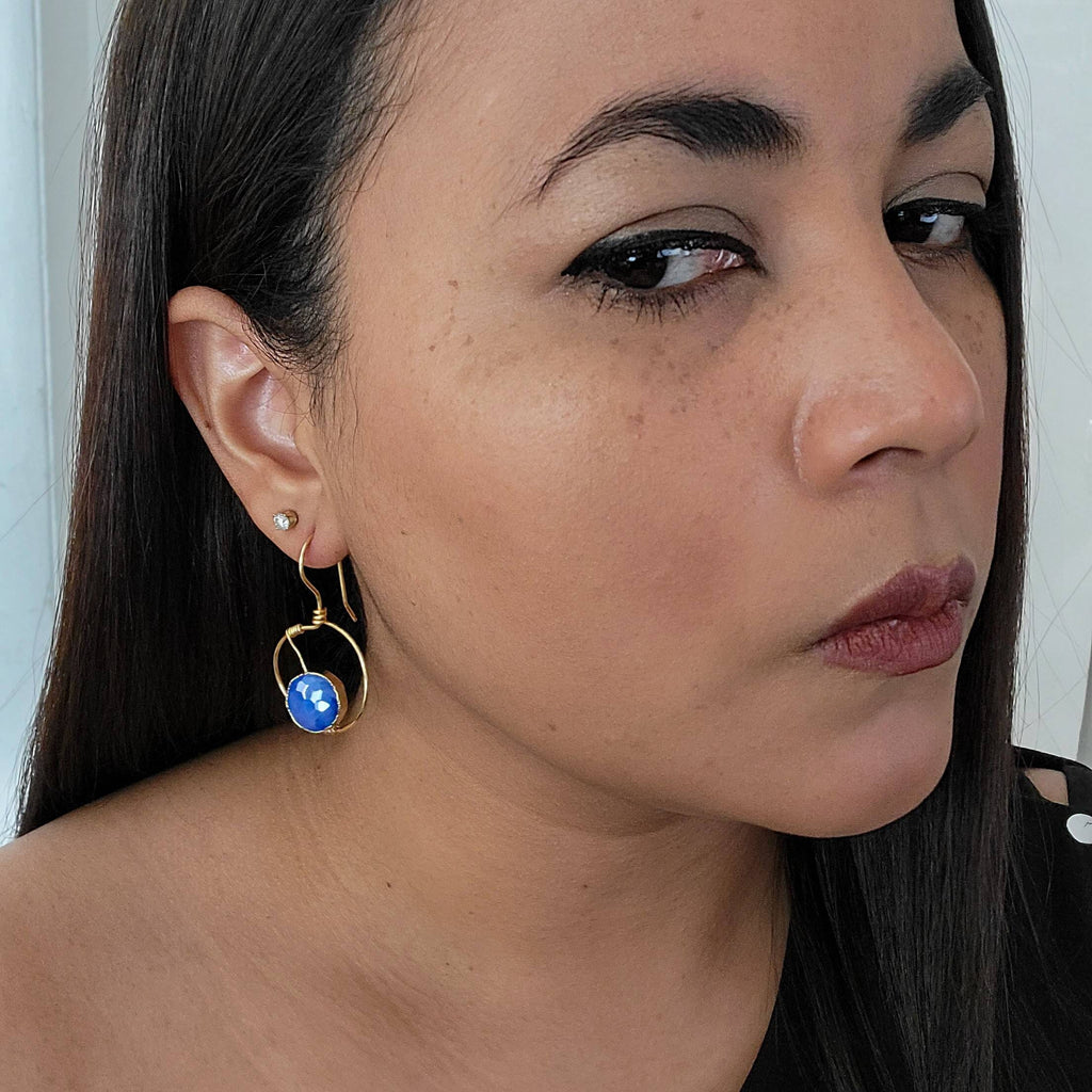 Tiny hoop earrings, Thin hoop earrings, Crystal hoop earrings,Thin gold hoop earrings, Christmas gifts, Secret Santa gift for women