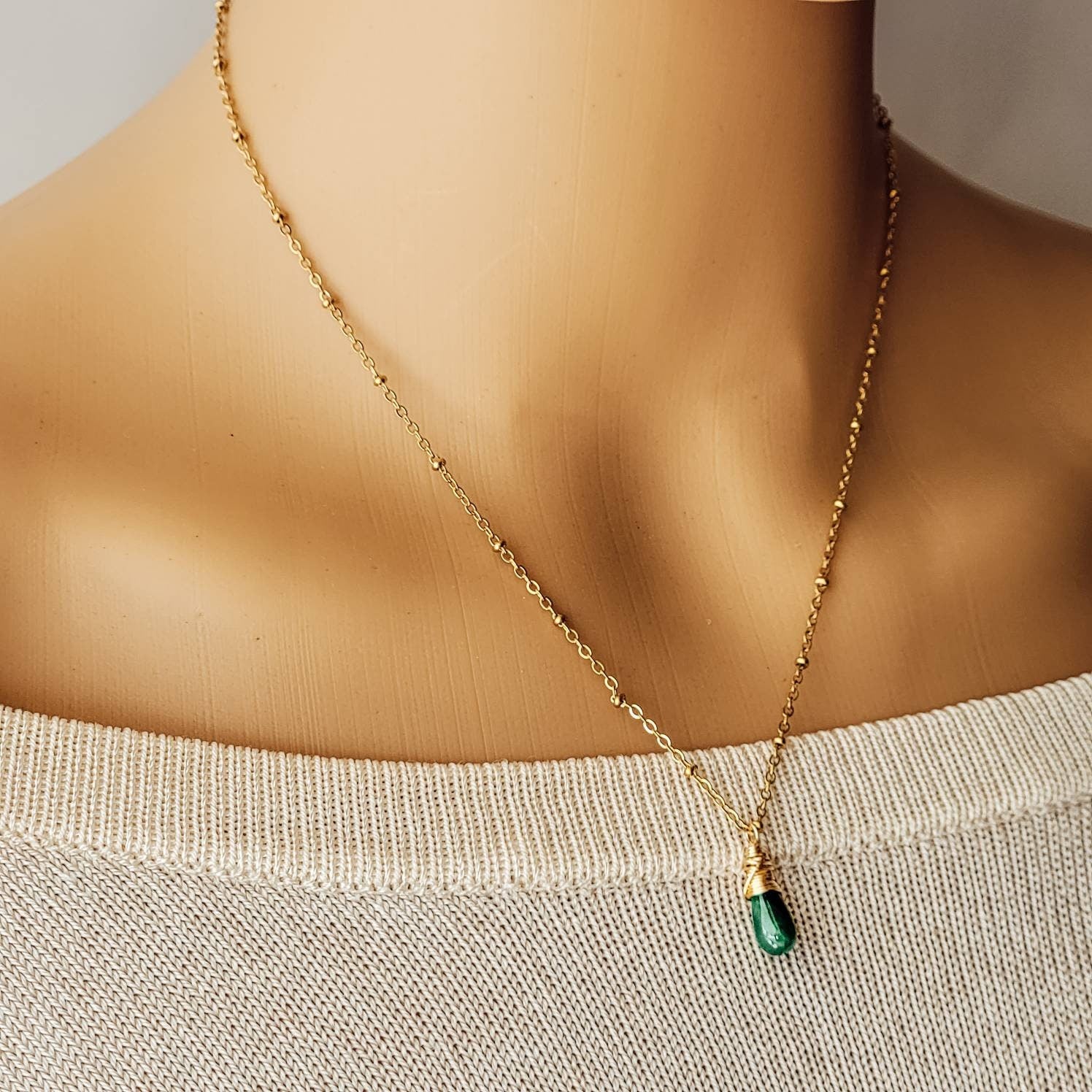 Dainty Jade Pendant Necklace, Natural Green Jade Necklace, Delicate Jade Necklace, Healing Crystal Jade Necklace, Gold jade Thin chain