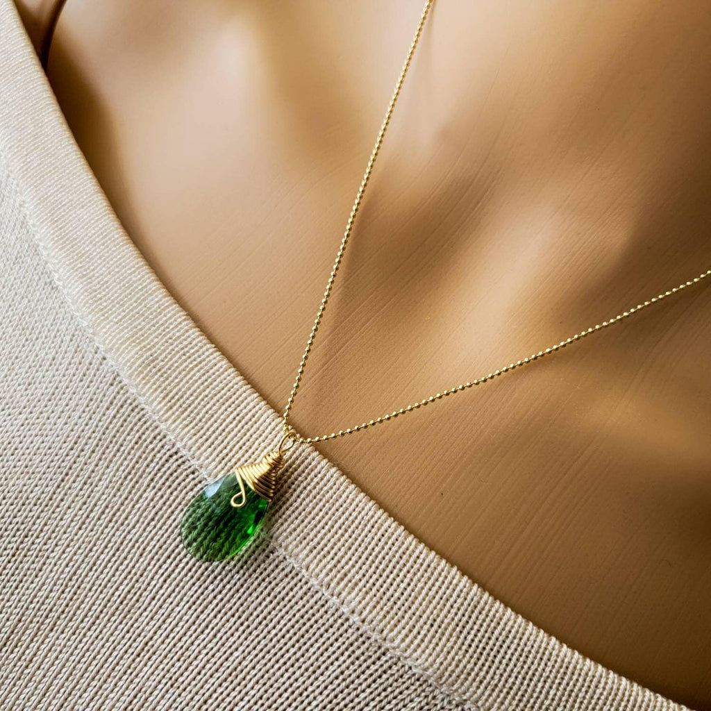 Crystal Drop Necklace, Tear drop Necklace, Thin necklace, Choker collar necklace for women, Short necklace for women, Bay gifts for her