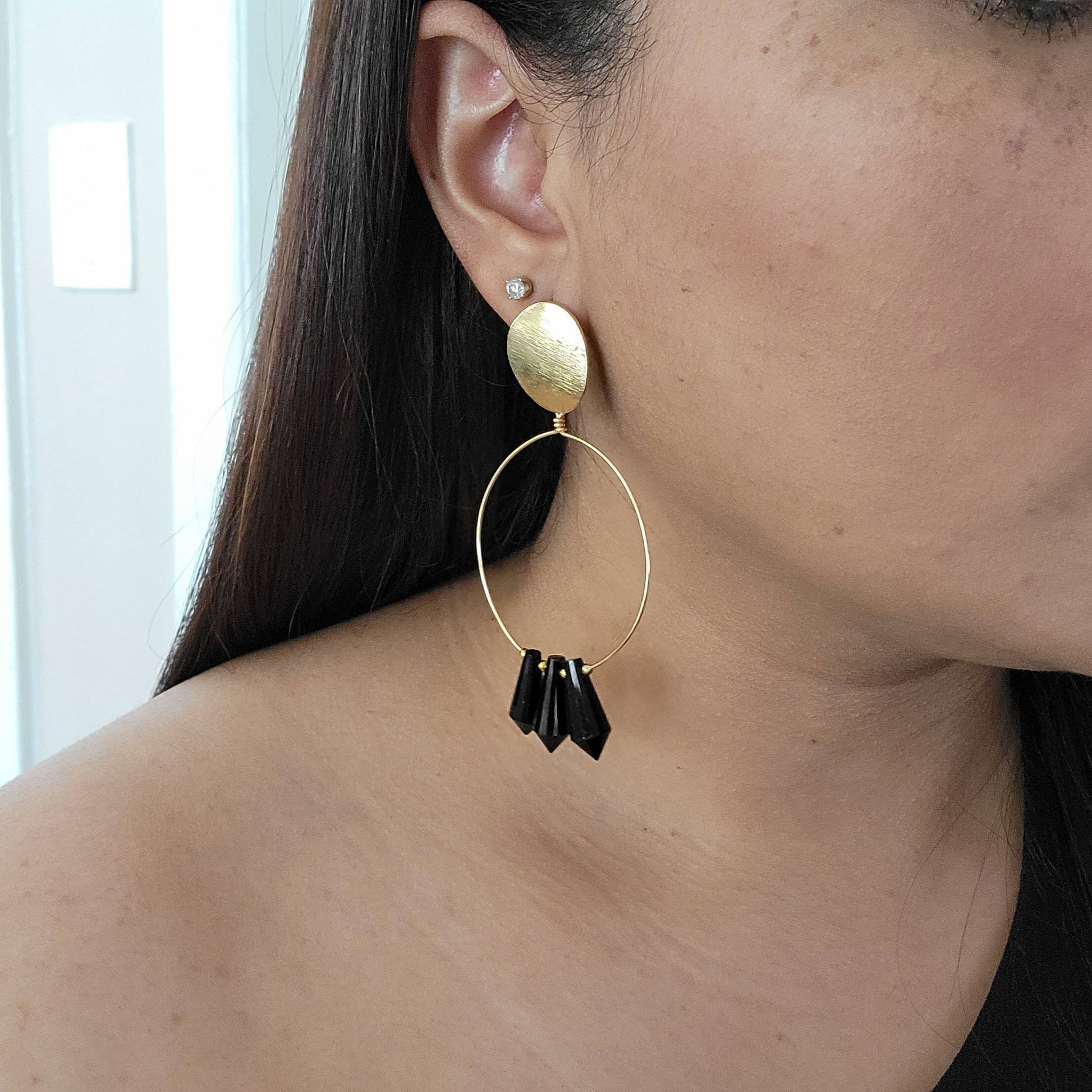 Thin hoop earrings, Crystal hoop earrings, Hoop Earrings With Charm, Thin gold hoop earrings, extra large hoop, large hoop earrings