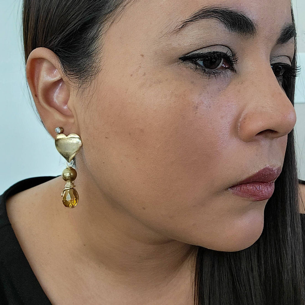 Brown Drop Earrings, Tear drop earrings, Autumn dangle earrings, Topaz drop earrings, Chocolate Brown Earrings, Fall wedding ideas