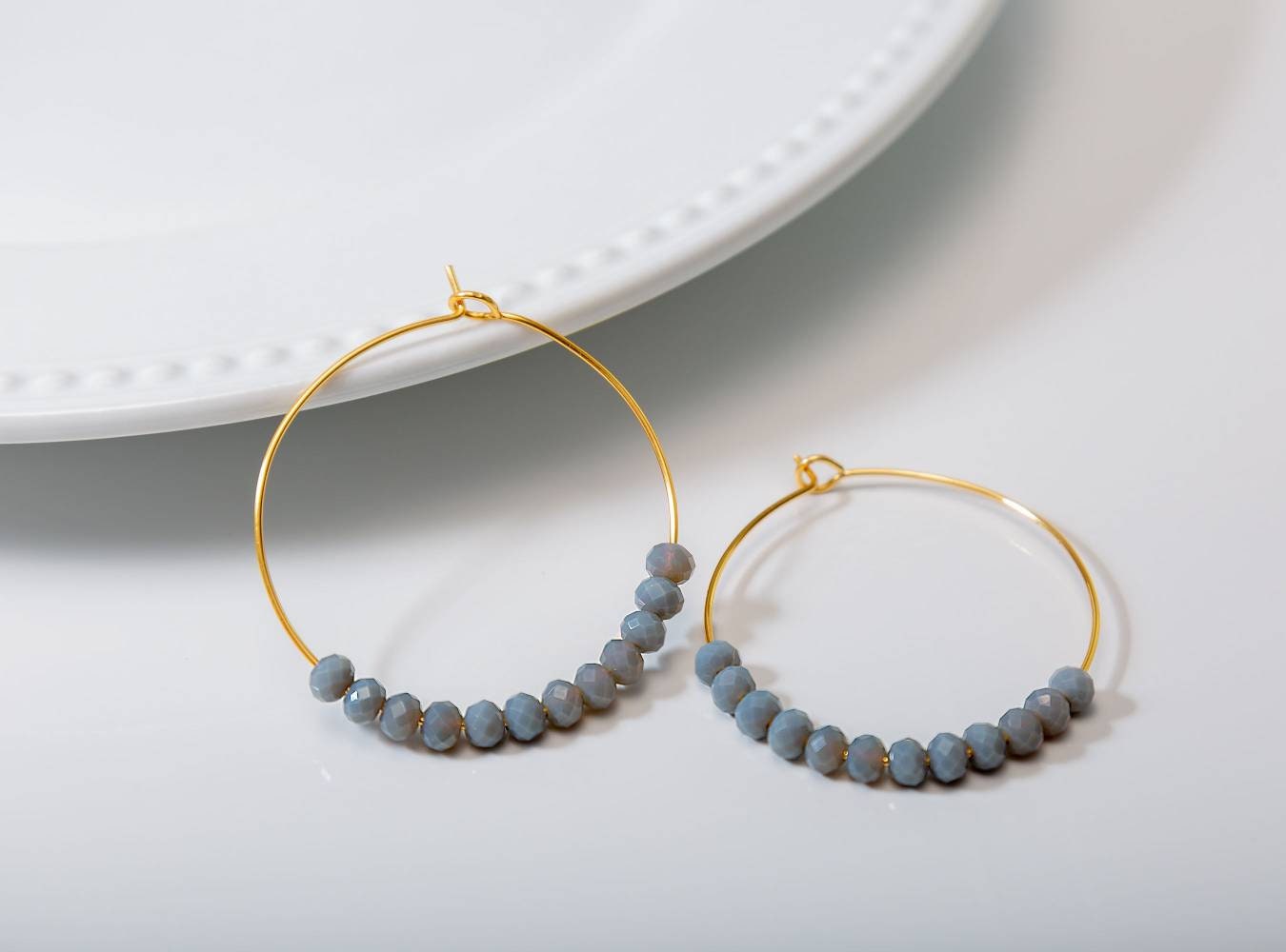 Thin hoop earrings, Thin gold hoop earrings, Large hoop earrings, Big hoop earrings, Crystal hoop earrings, Gold filled hoop earrings