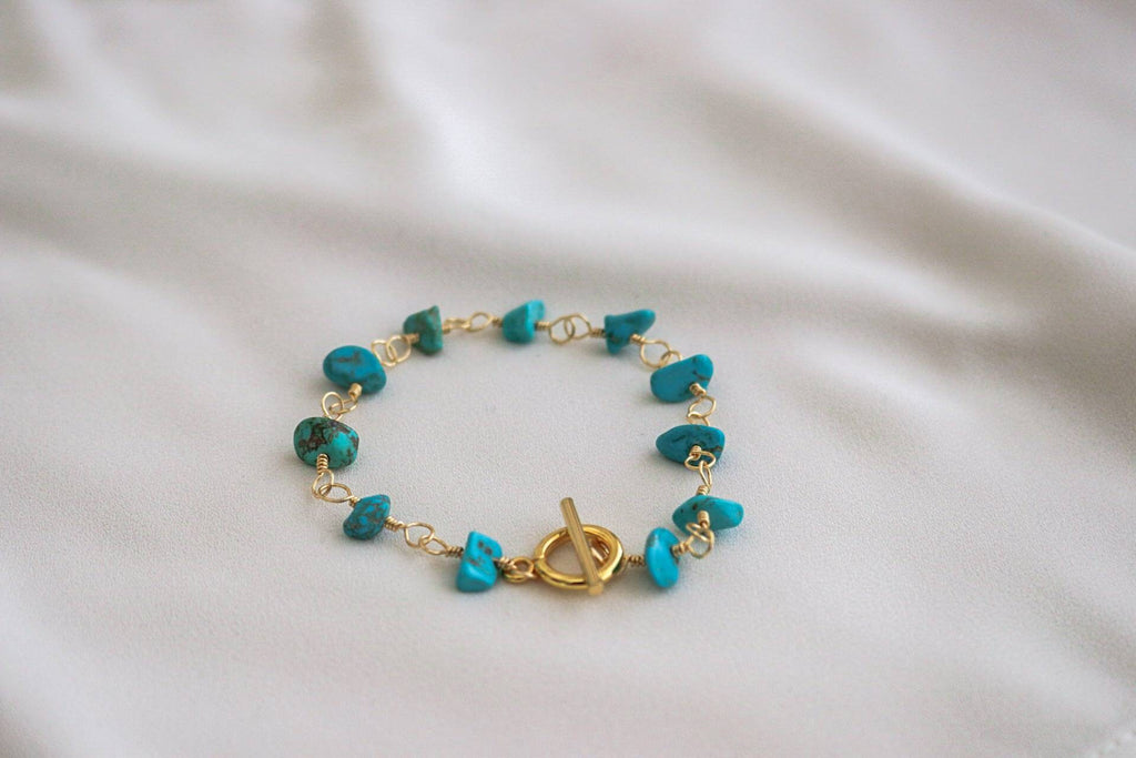 Turquoise Bracelet, Birthstone December Bracelet, dainty bracelet, minimalist bracelet, stone bracelet, healing bracelet, stone-bracelet