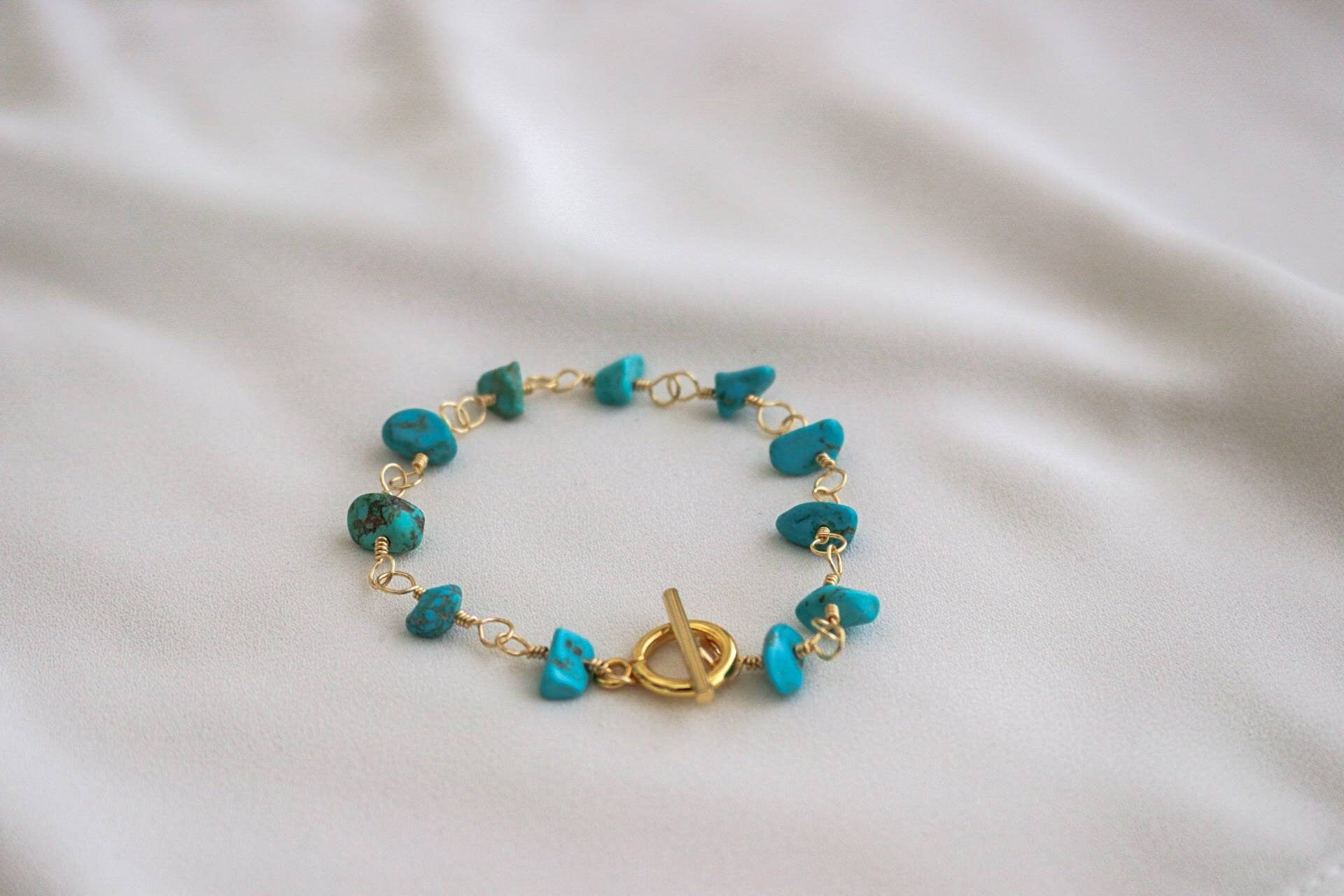 Turquoise Bracelet, Birthstone December Bracelet, dainty bracelet, minimalist bracelet, stone bracelet, healing bracelet, stone-bracelet