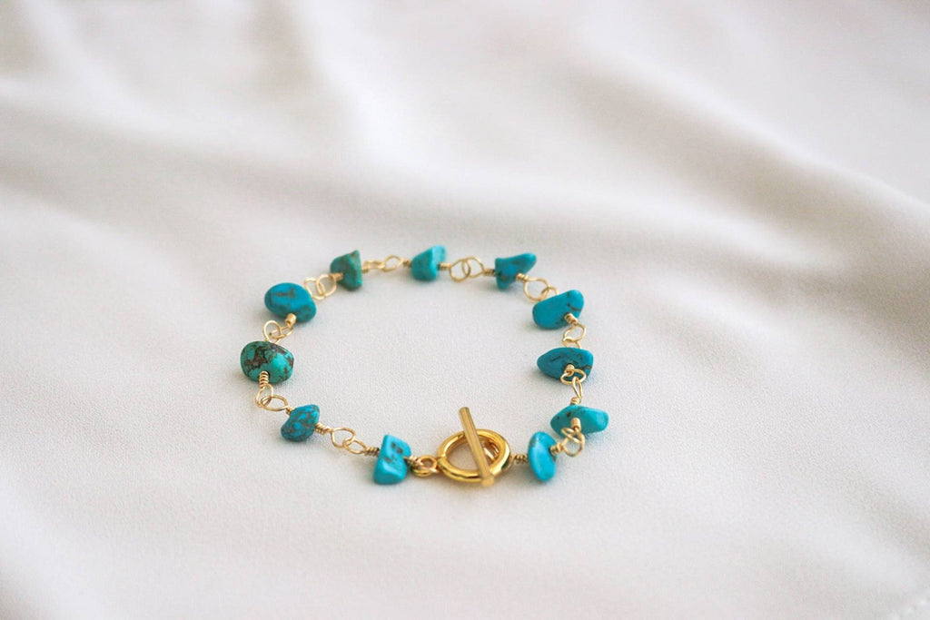 Turquoise Bracelet, Birthstone December Bracelet, dainty bracelet, minimalist bracelet, stone bracelet, healing bracelet, stone-bracelet