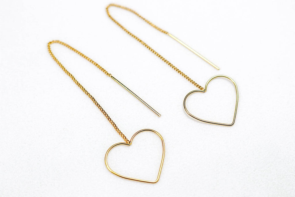 Cross earrings gold, earrings-chains, minimalistic earrings, Gold Earrings, gifted, giftful earrings, christianity gifted, christian  gifted