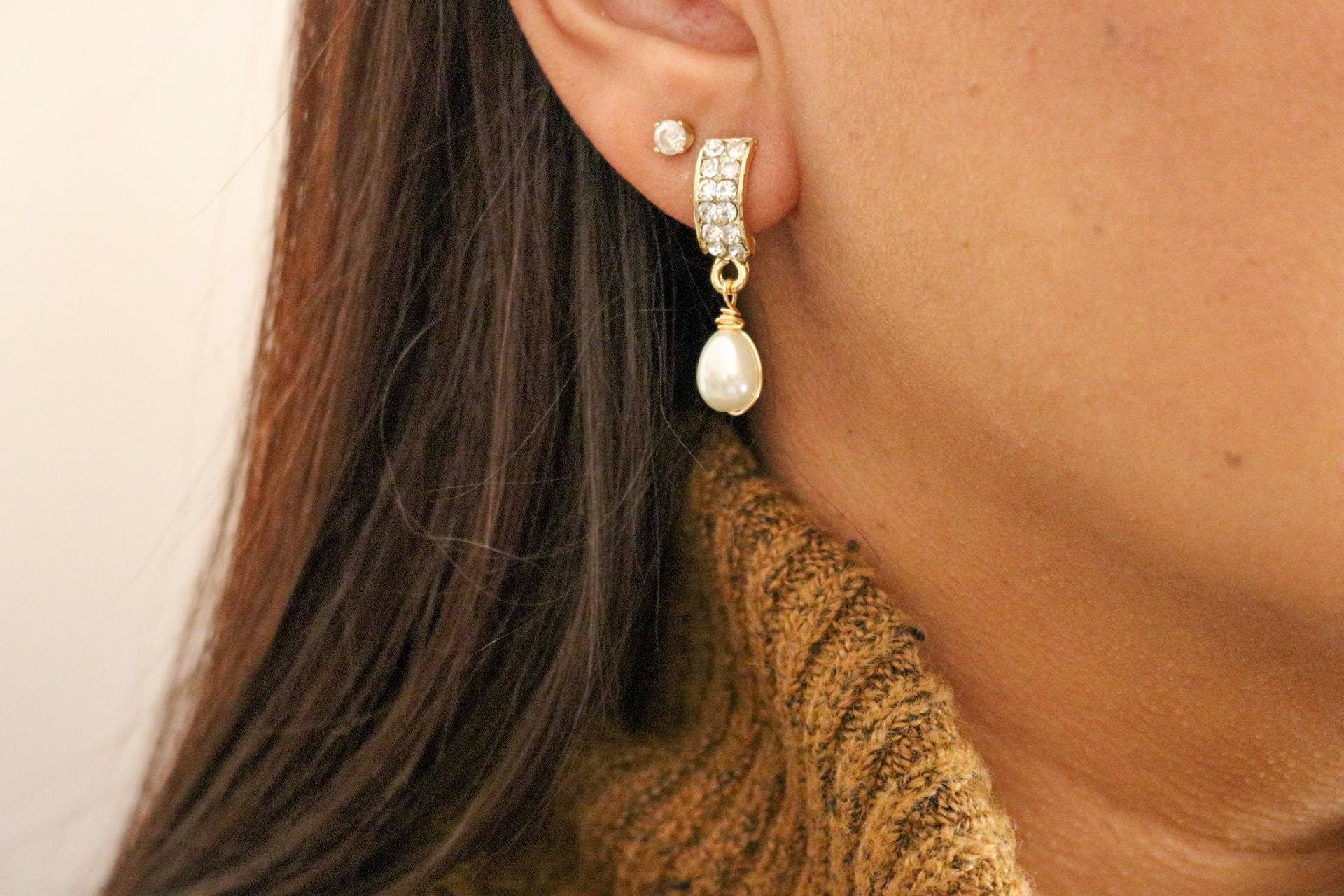 Pearl drop earrings, Pearl earrings wedding, Bride earrings for wedding, Pearl Earrings Dangle,Bridesmaid Earrings, pearl earrings wedding