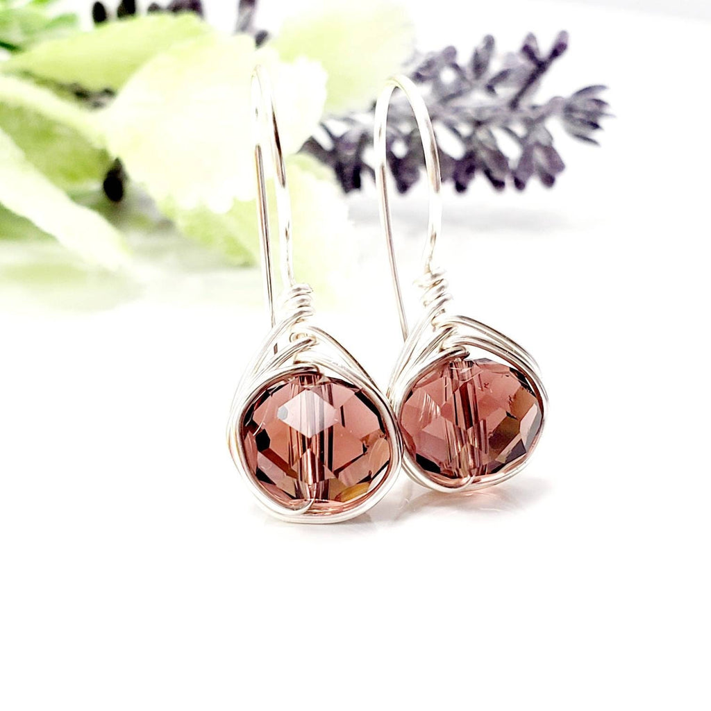 Dainty minimalist earrings, tini earrings, huggie earrings, crystal earrings, drops earrings, dropping earring, minimaliste earring