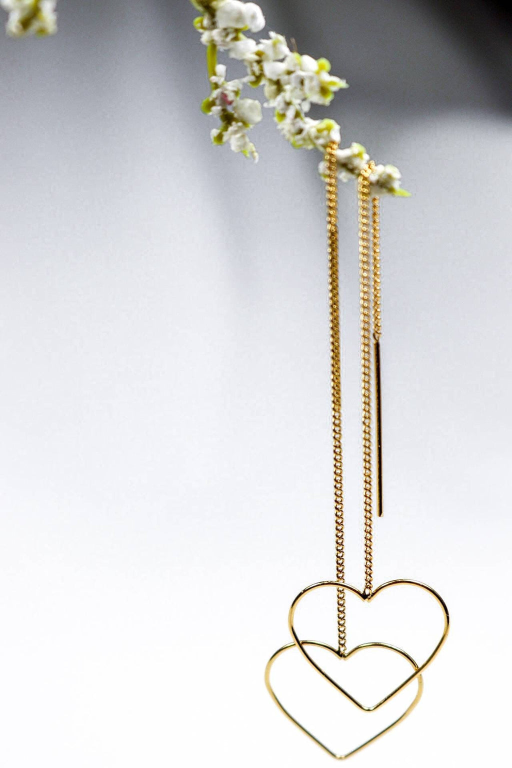 Cross earrings gold, earrings-chains, minimalistic earrings, Gold Earrings, gifted, giftful earrings, christianity gifted, christian  gifted