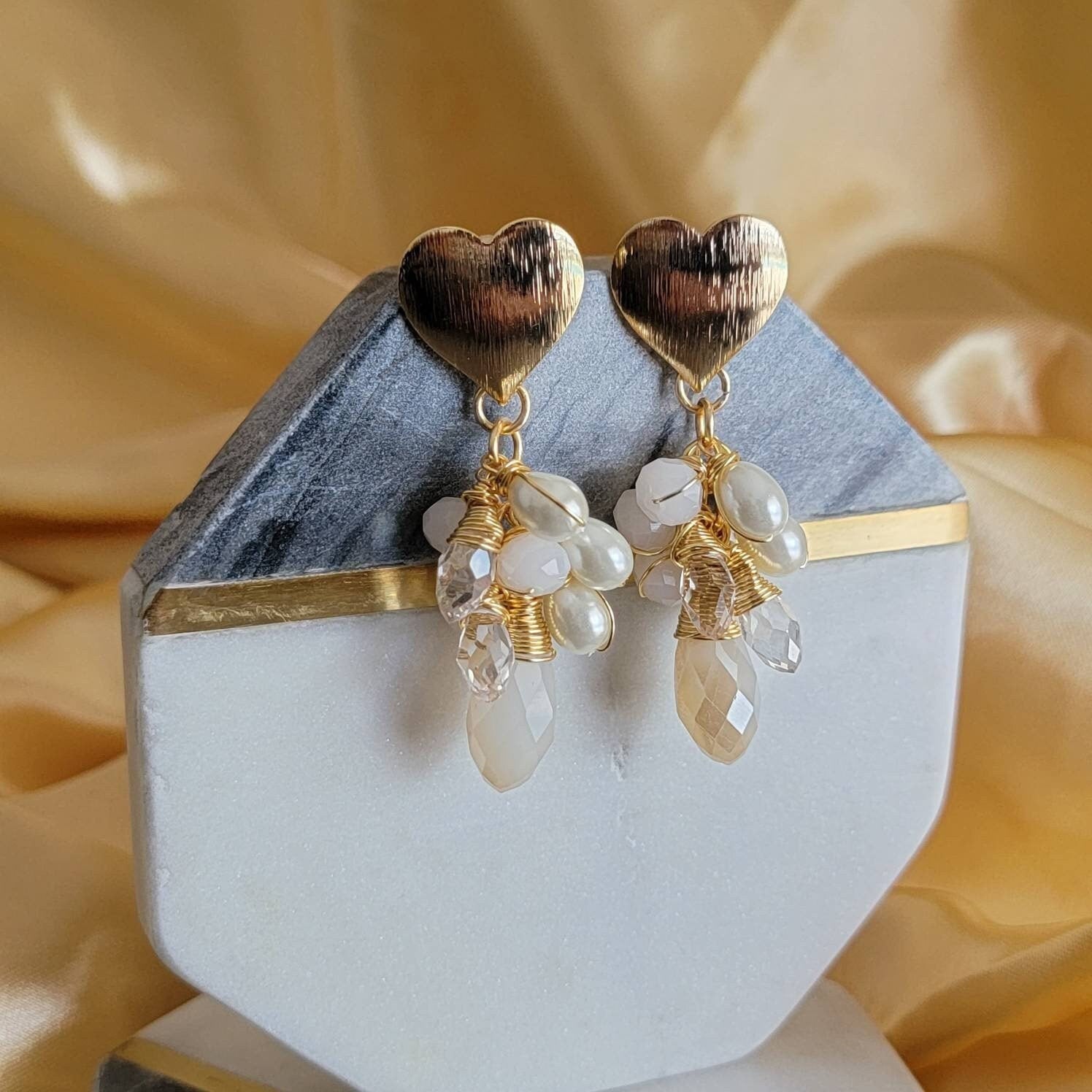 Thread earrings, Dainty earrings, huggie earrings, drops earrings, dropping earring, minimalist earring, wifely giftful, gifts for mom