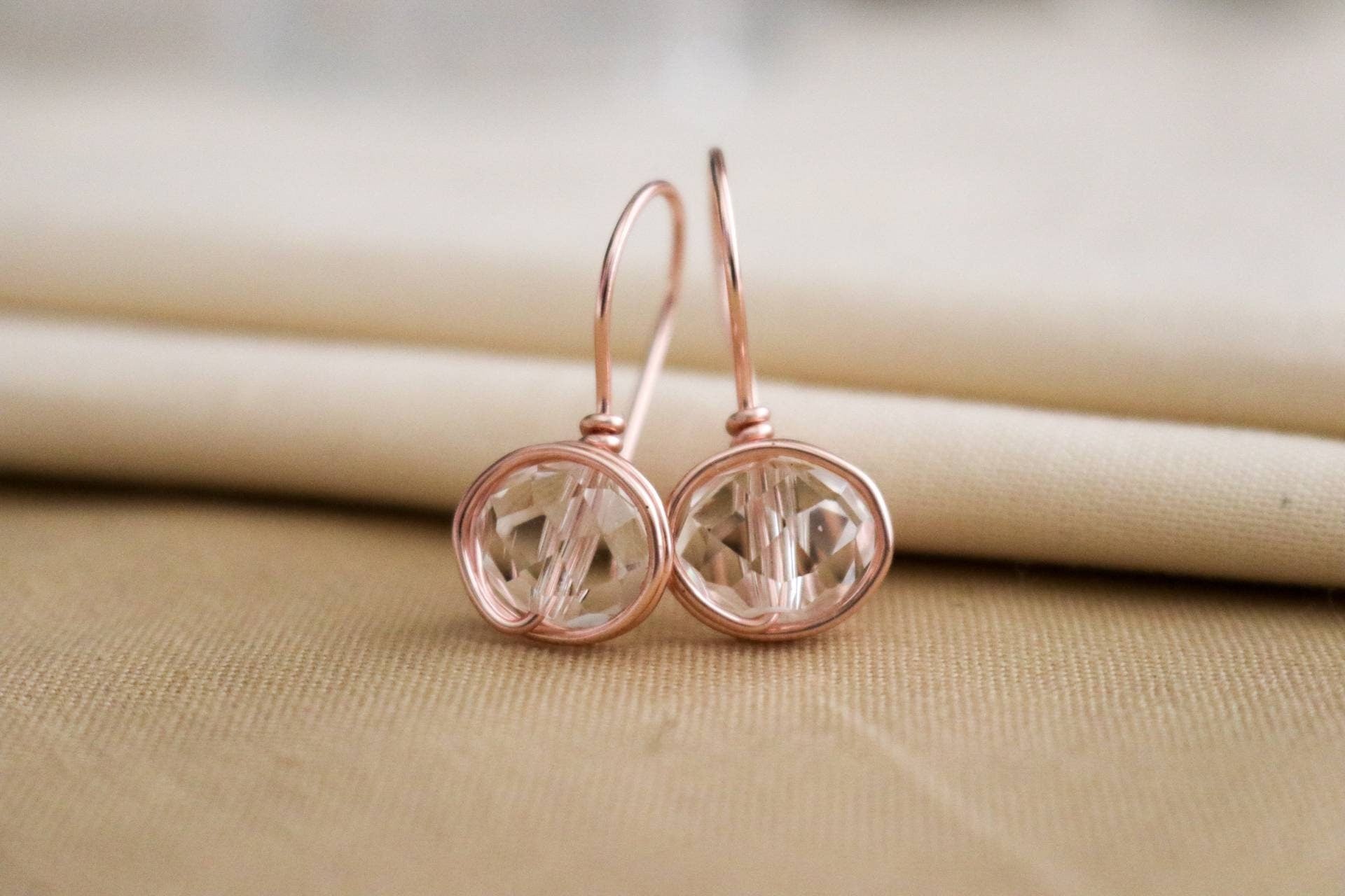 Clear crystal quartz earrings, Clear Silver Earrings, Crystal Drop clear Earrings, Clear Quartz Crystal Earrings, minimalistic earrings