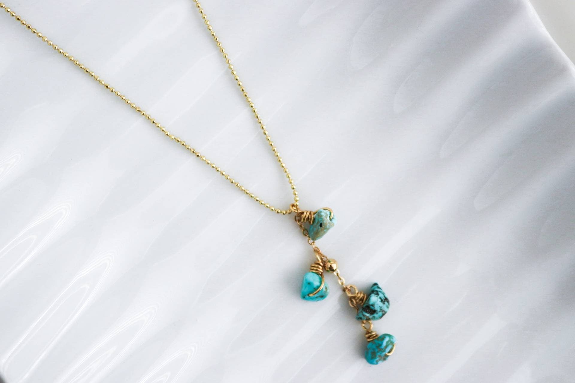 Turquoise necklace, necklace minimalistic, thin chain necklace, gold thin necklace, thin layered necklace, gıfted necklace, gift for- her