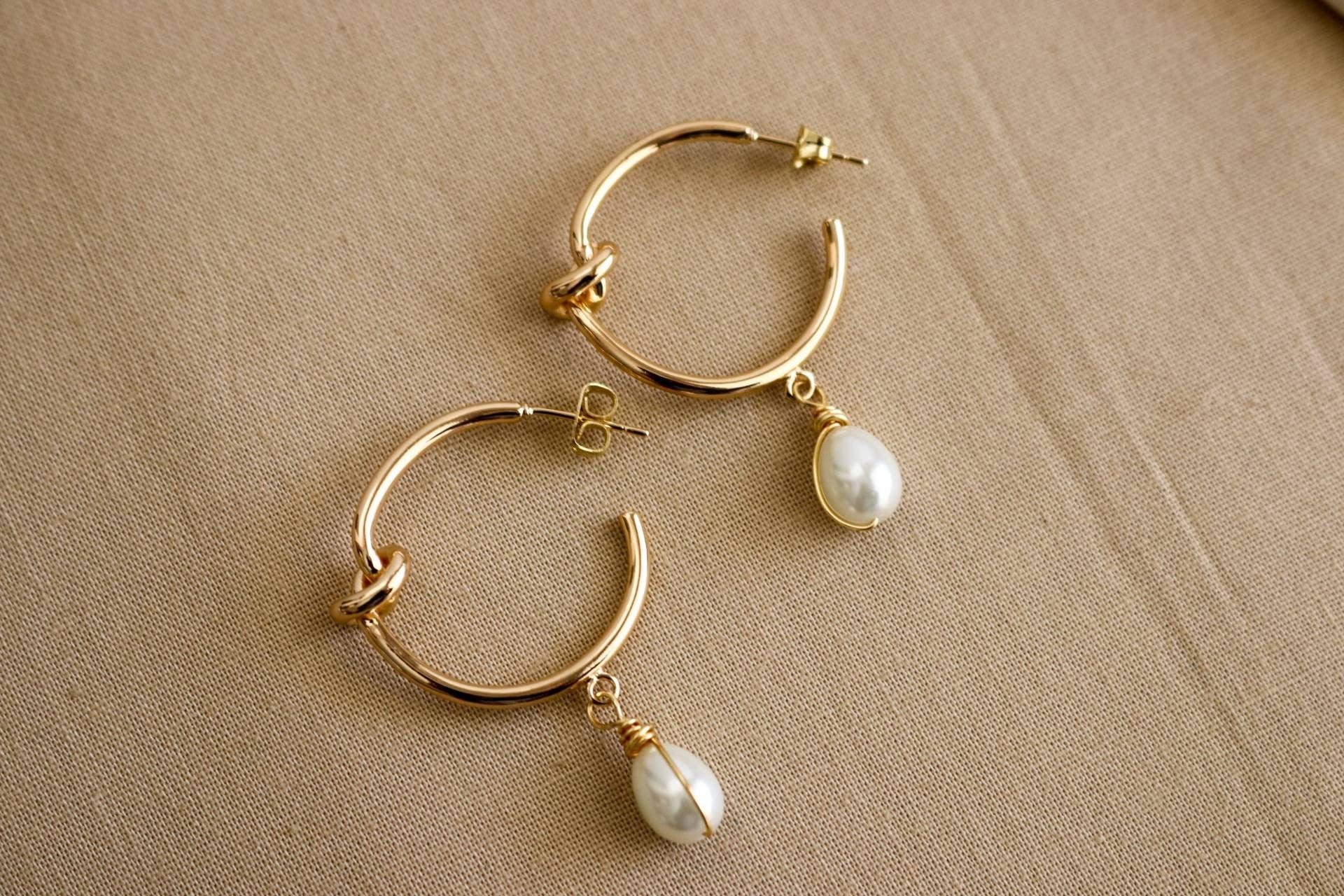 Crystal hoop earrings, gold thin hoops, minimalistic hoop earrings,pearl gifted earring,gifted-rose quartz, giftful valentines,gift for- her