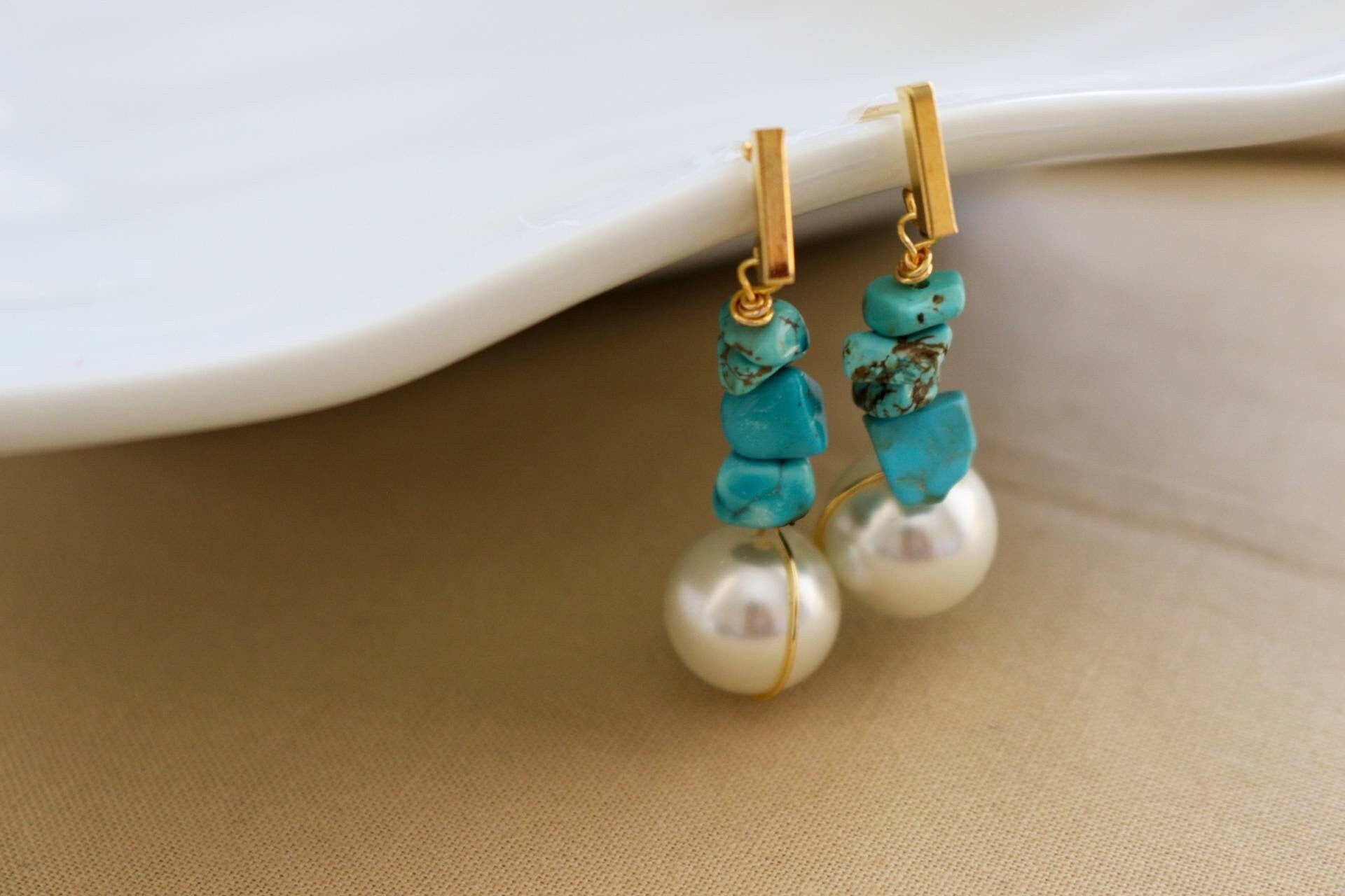 Pearl earring drops, gemstone earrings gifted, Gifteful earrings, bridesmaid pearl drop earrings, mothers days gifted, weddings- giftful