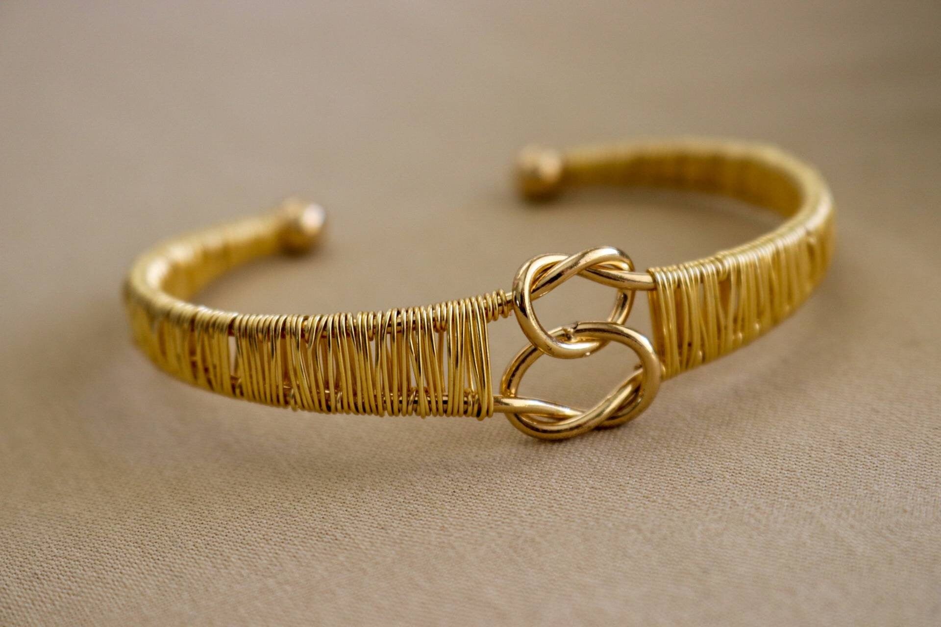 Dainty Cuff Bracelet, Woven Wire Cage Cuff Bracelet, Bangle Cuff Bracelet, Gold Bracelet Dainty, Thick Bracelet, Gift for- her